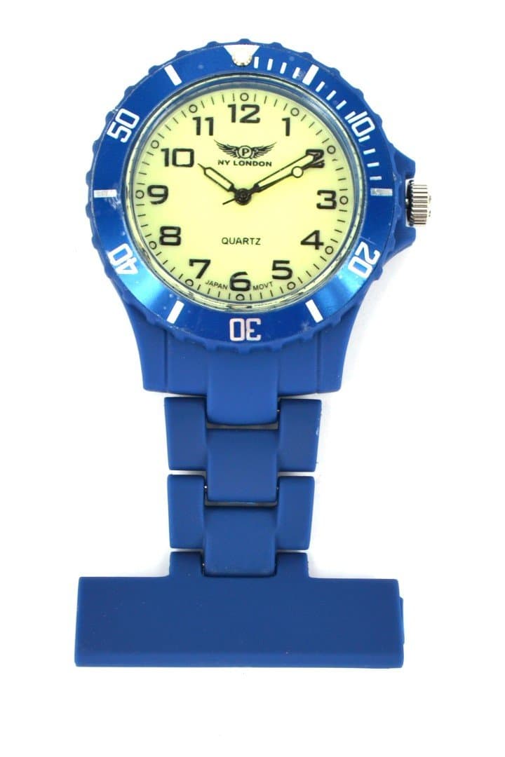 MontCherry 3D Bookmark and Prince NY London Rotating Unisex Nurses Fob Watch by Trendz (Royal Blue/Luminous Face)