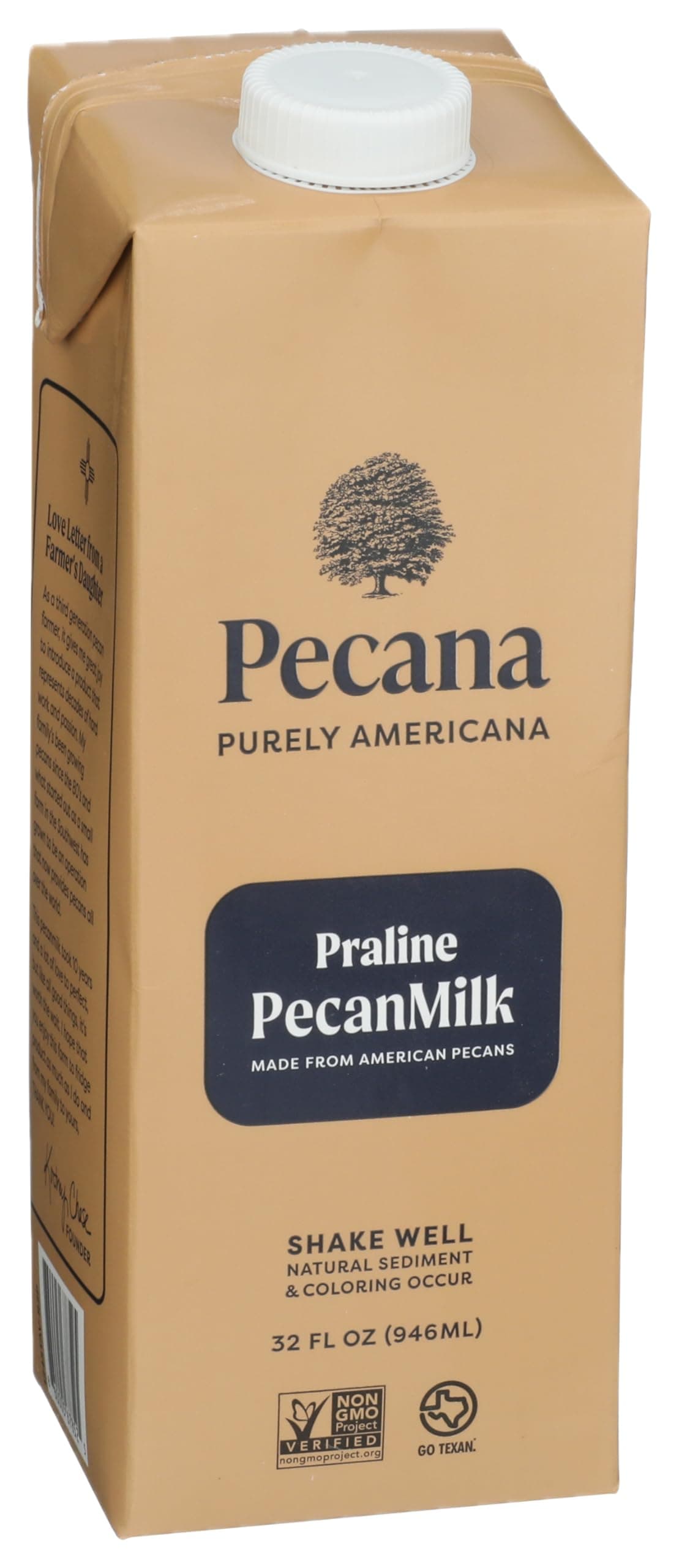 PECANA PURELY AMERICANAPecan Milk All Natural, Vegan Dairy Alternative, Farmer Owned, Plant-Based, Non GMO, Lactose Free, Creamy Delicious (32oz, Pack of 6) (Praline)