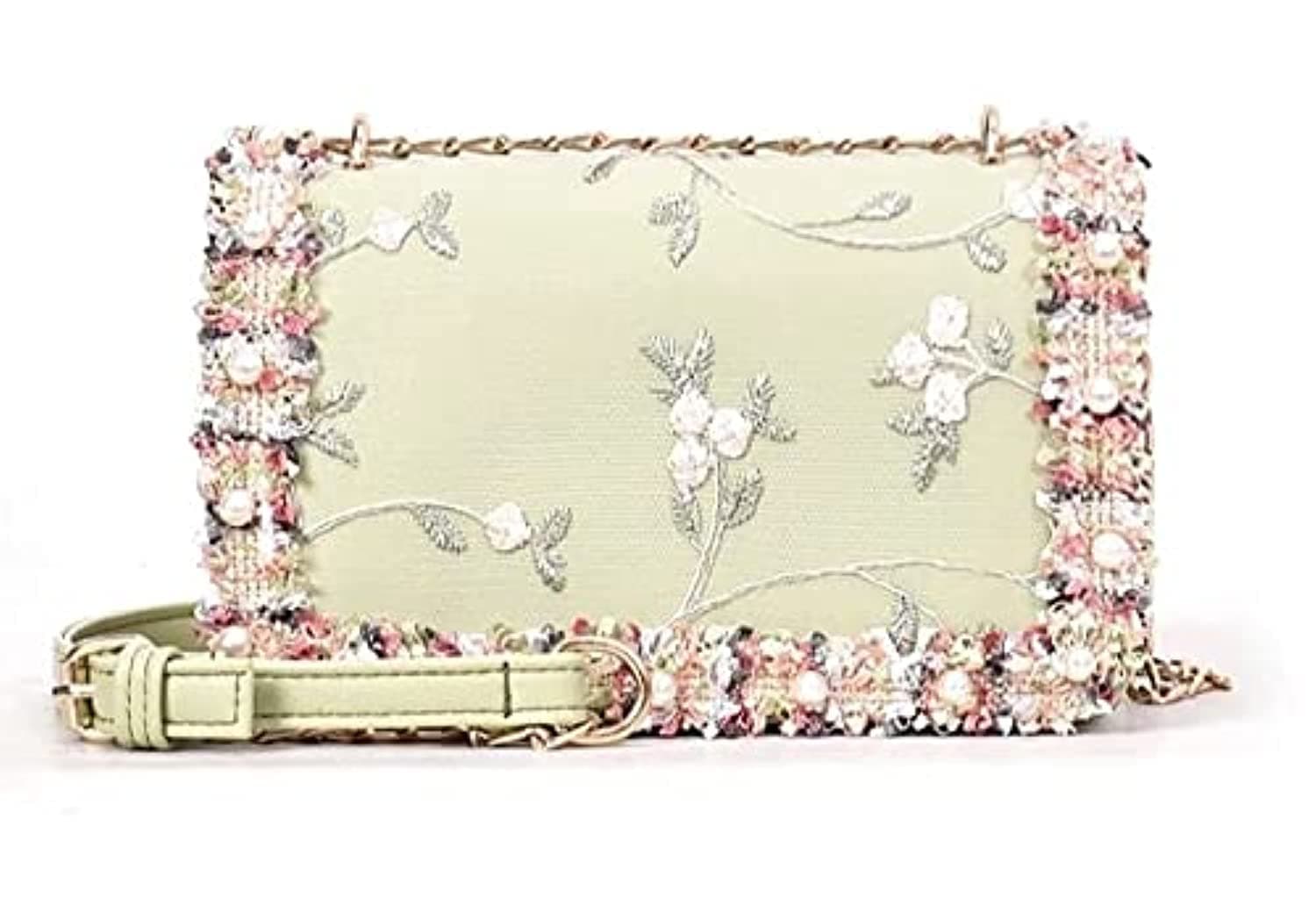 Women Fashion Thread Small Square Flower Shoulder PU Leather Crossbody Bag Lady Hand Bag Women Purses And Handbags (Assorted colors)