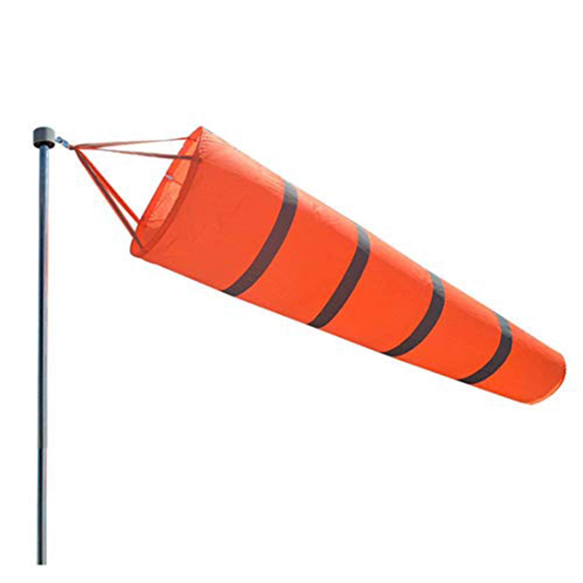 60 Inches Airport Windsock Rip-Stop Outdoor Rainbow Wind Measurement Sock Bag with Reflective Belt