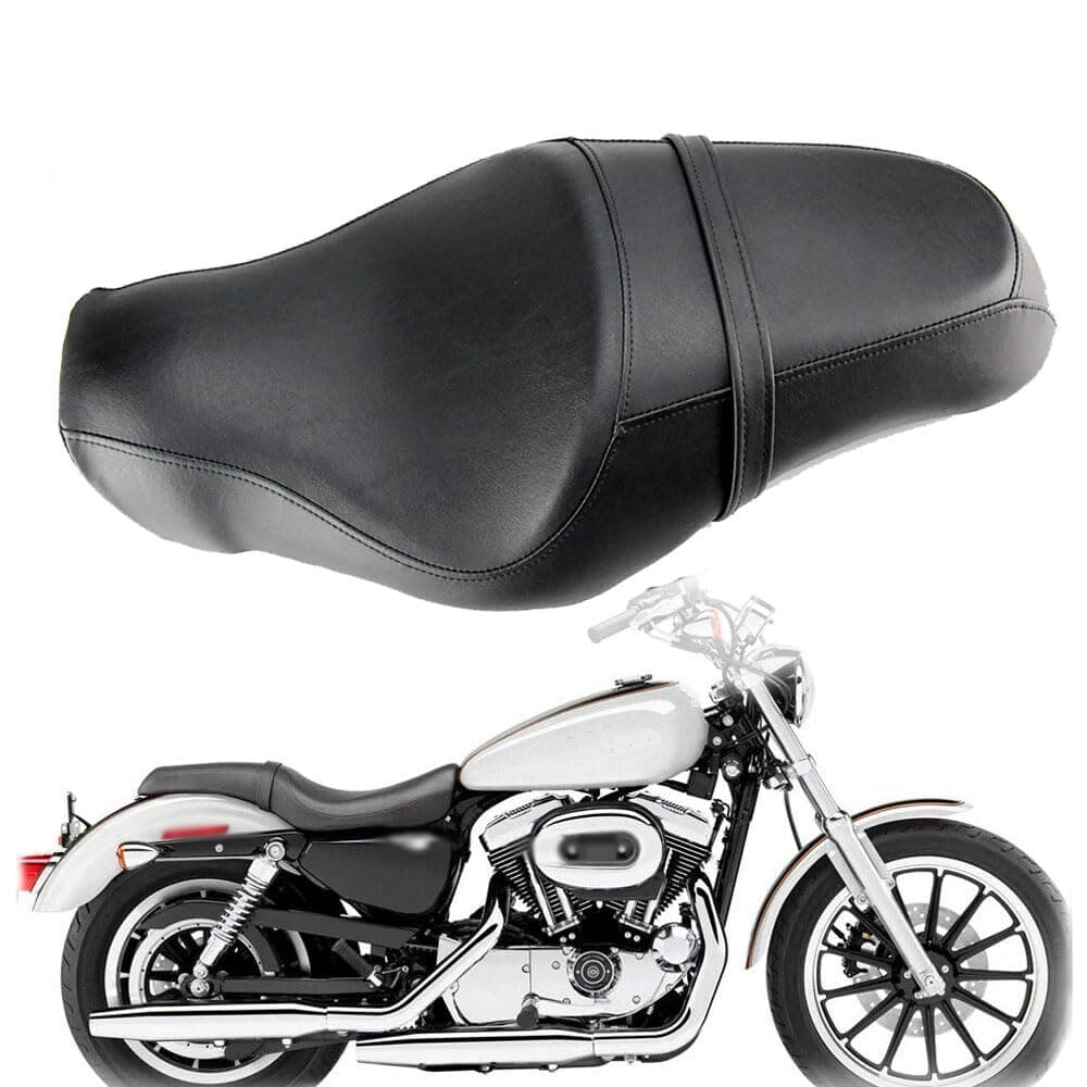 Motorcycle Seats Compatible With Harley Sportster Seat Cushion Compatible With Harley Sportster 883 1200 2005-2019 Iron 883 2009-2023 Forty Eight Front Rear Driver Passenger Seat Two Up Leather