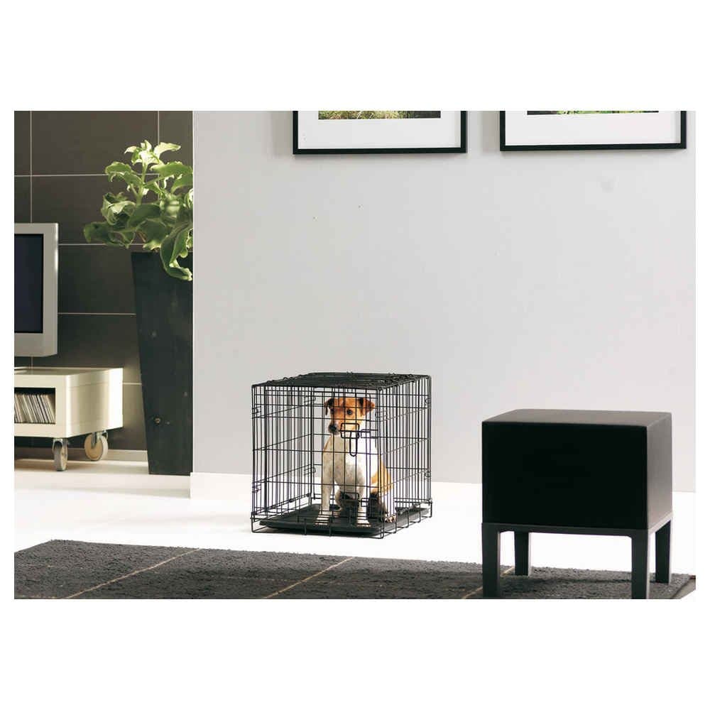 Savic Dog Cottage 61 Cm Dog Crate Black Powder Coated 61 X 44 X 50 Cm