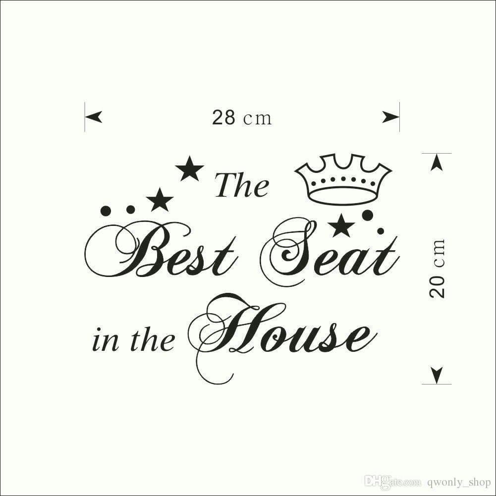 The Best Seat in the House Vinyl Toilet Decal
