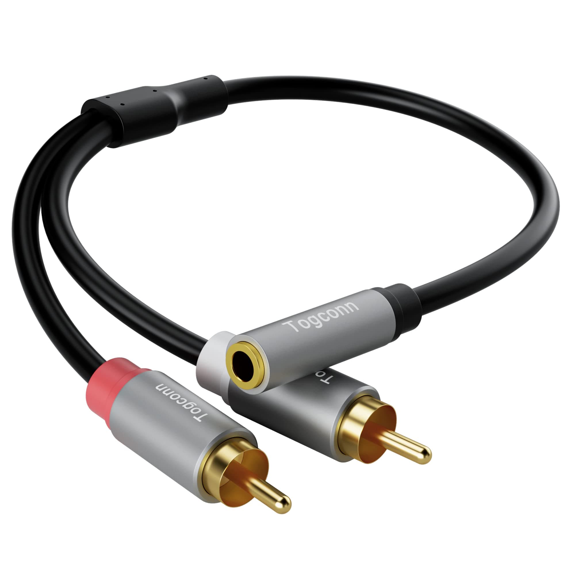 3.5mm to 2 RCA Cable ，Stereo RCA Y Splitter 3.5mm Female to 2RCA Male Stereo Audio Adapter, for TV, Smartphones, MP3, Tablets, Speakers (10 Inch/25CM)