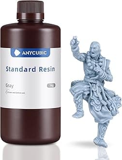 - 3D Printer Resin, 405nm High Precision Fast Curing UV Photopolymer Resin for LCD 3D Printing, 1kg Grey
