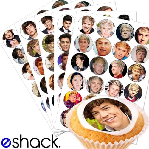 Cakeshop 120 x 1 Direction Edible Cake Toppers, 5 x sheets of 24!