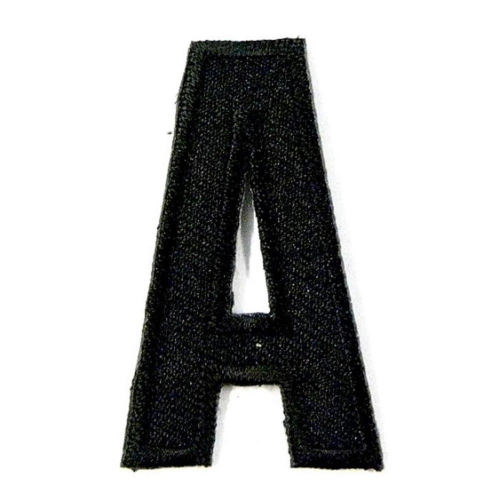 Letter Patches A English Capital Letter Character Alphabet 50mm Black Stripe Iron On Patch Embroidered Shirt Hat Clothing Jeans Jacket