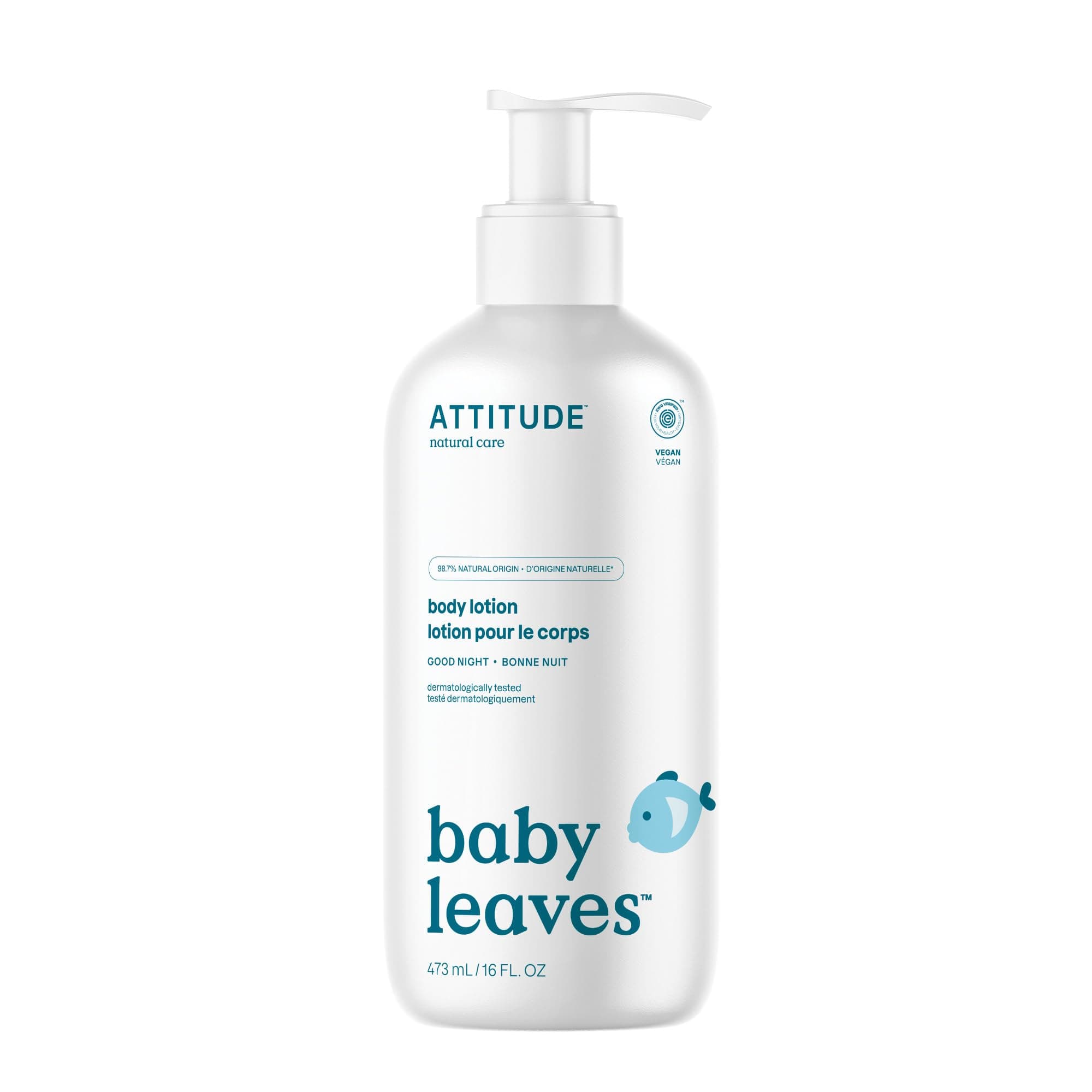 Attitude Baby Leaves Natural Body Lotion - Night - Almond Milk - 473 ml