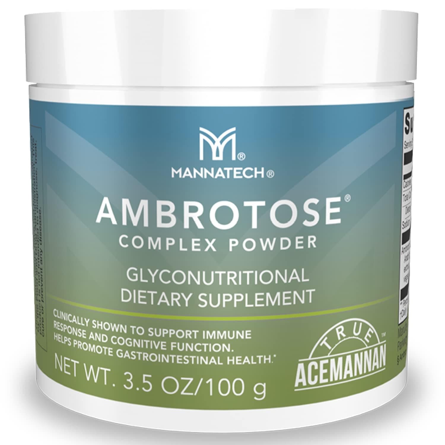 - Mannatech Ambrotose Complex Immune Support Supplement, Supports Cell-to-Cell Communication and a Healthy Immune Defense, with Manapol Powder - 100% Aloe Vera Supplement 25 Days Supply