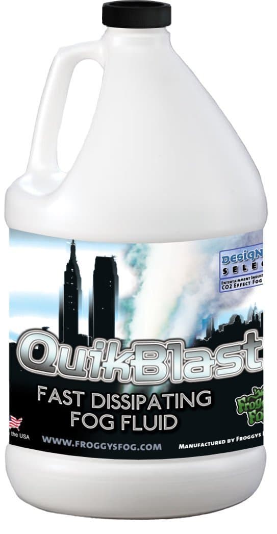 QuikBlast Fog Juice, High-Density, Fast-Dissipating Fog Fluid for Water-Based Fog Machines, Perfect for Fog Blasts and Chauvet Geysers,1 Gallon
