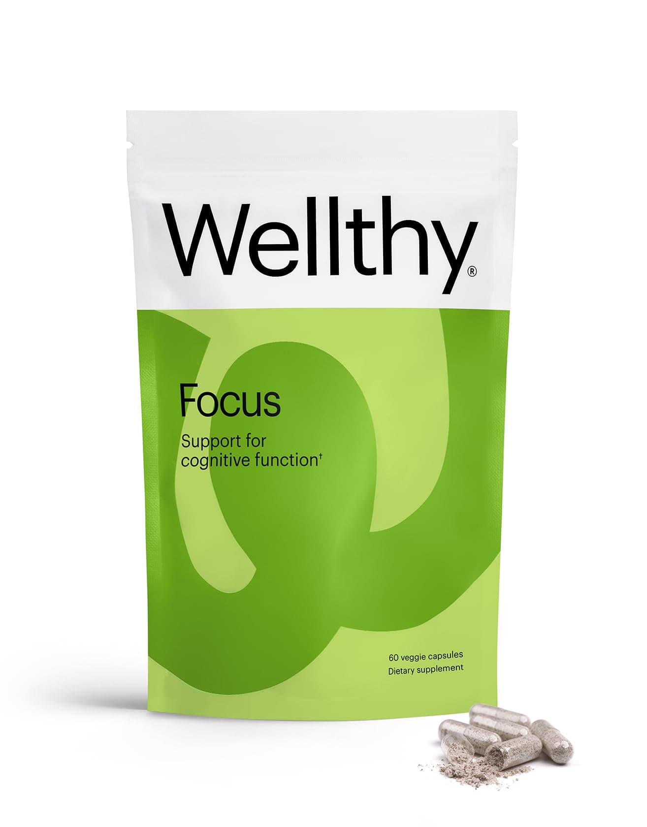 Wellthy Focus Cognitive Function, Focus, and Memory Supplement for Memory, Creativity, and Motivation (30 Days)