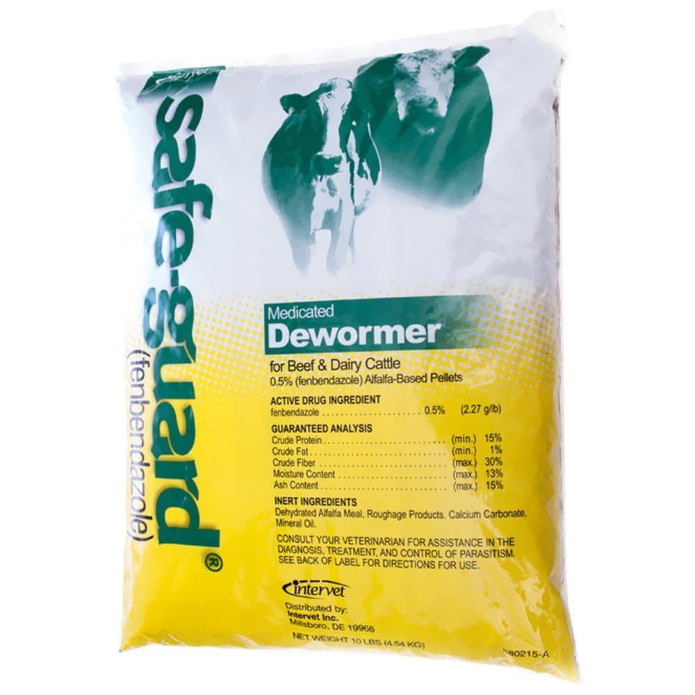 Merck Animal Health Safe Guard Dewormer 0 5 Alfalfa Based Pellets 10lb