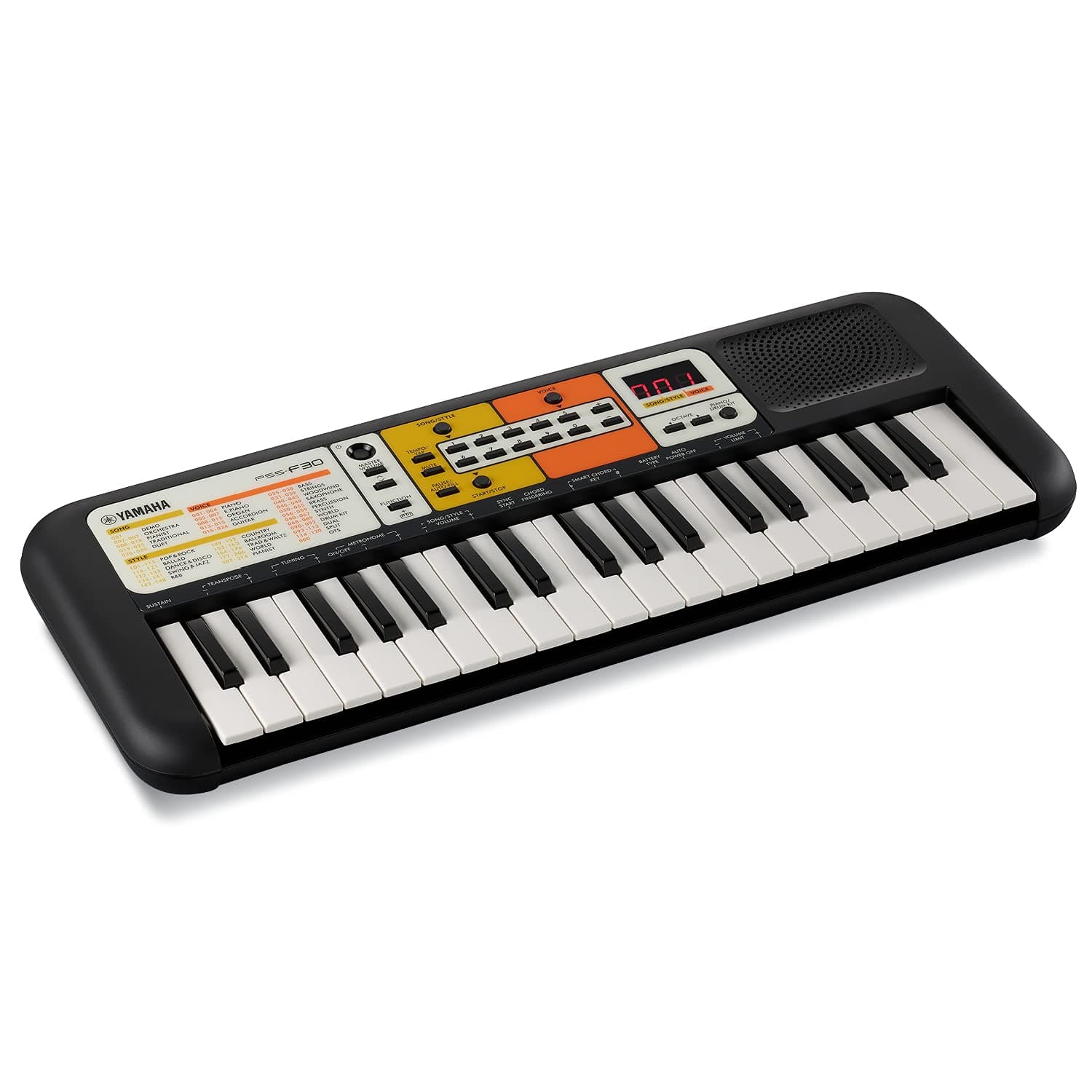 Yamaha PSS-F30 Portable Mini Keyboard – 37 Keys, Black, Built-in Rhythms, Songs & Smart Chord, Lightweight & Compact, Ideal for Kids & Beginner Musicians