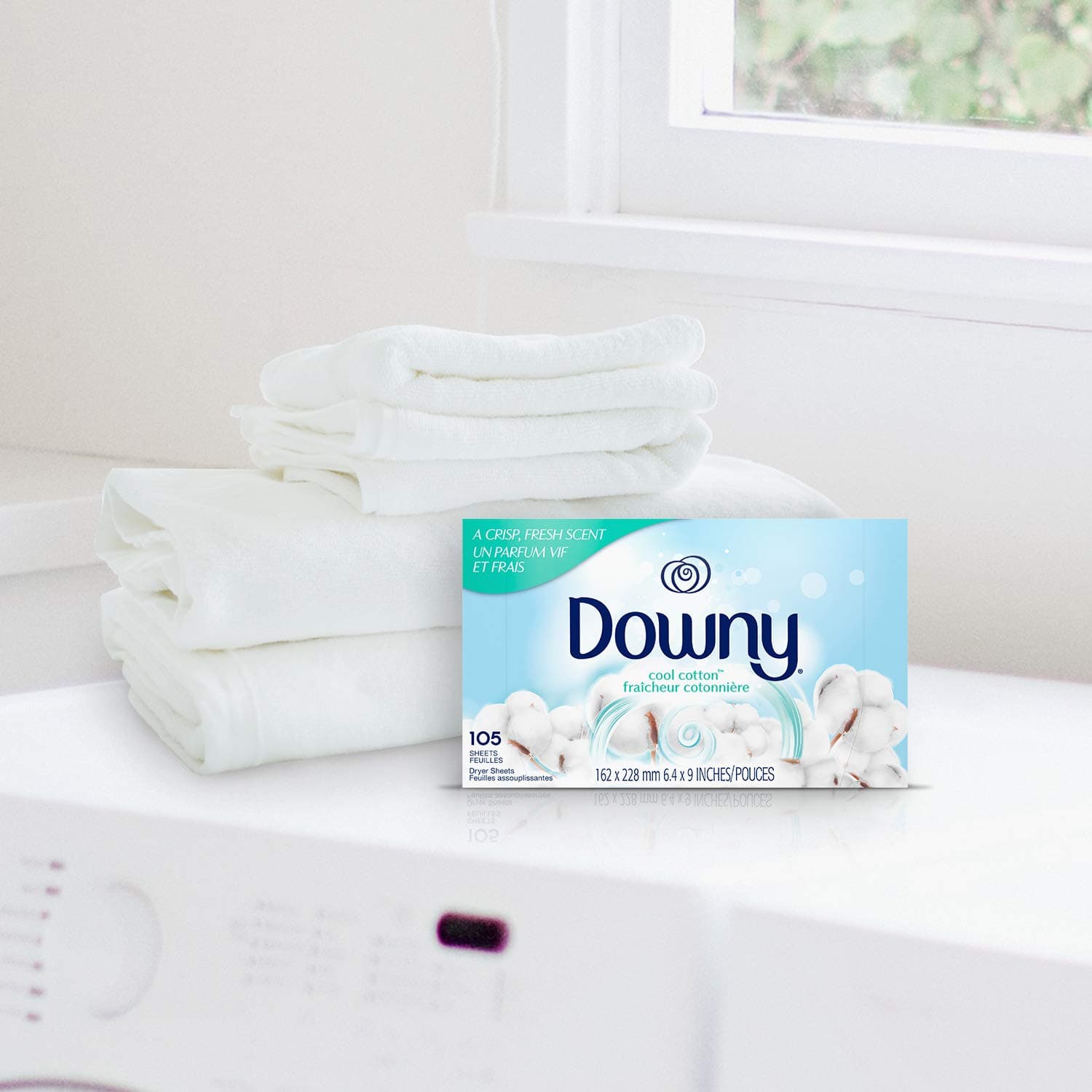 Downy Fabric Sofner Dryer Sheet, Cool Cotton, 250 Sheets