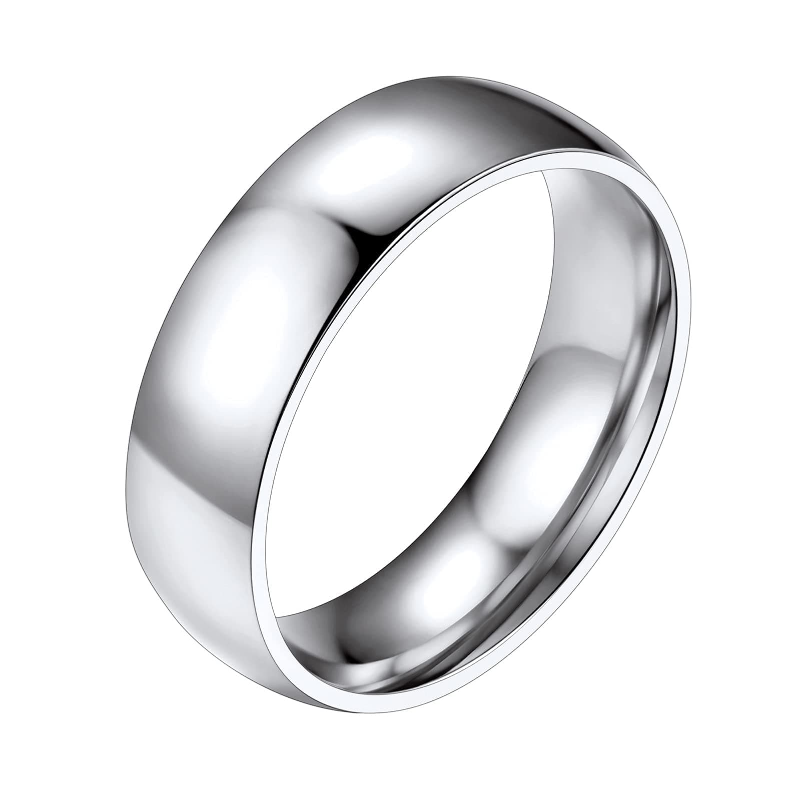 Men's Stainless Steel Rings, 2/4/6/8MM Width Band - Send Gift Box
