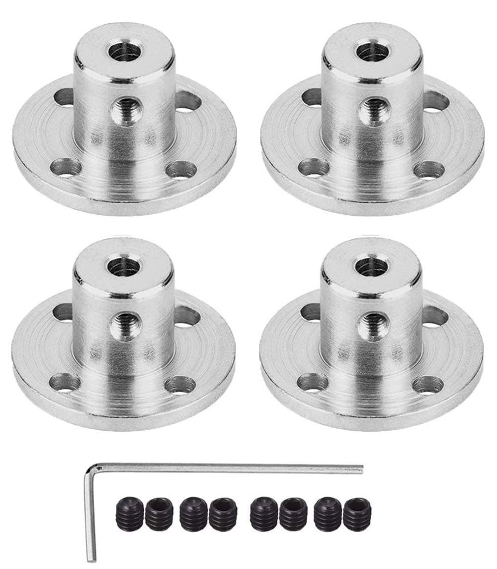 4Pcs Flange Coupling Connector, Rigid Guide Model Coupler Accessory, Shaft Axis Fittings for DIY RC Model Motors (3mm)