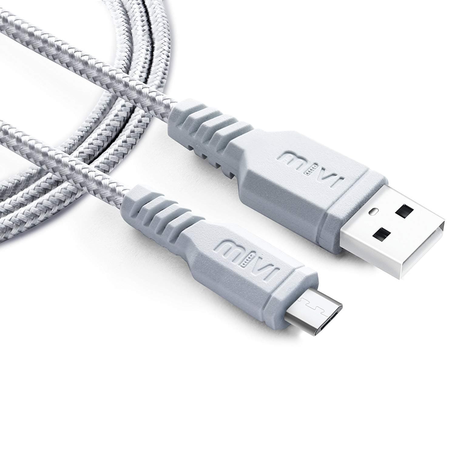 Micro USB 3.2 Feet Cable with Khali Tough Bullet Proof Material (Silver)
