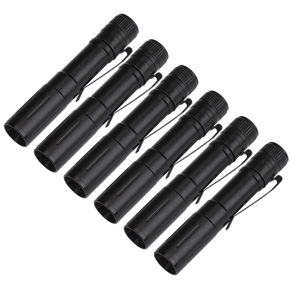KunHe6 Pack Small Mini Single Mode LED Bulk Flashlight AAA Battery Flashlight 100 Lumens EDC Bright Flashlight Pen Flashlight,for Emergency,Pocket,Wallet,Camping, Family Gifts