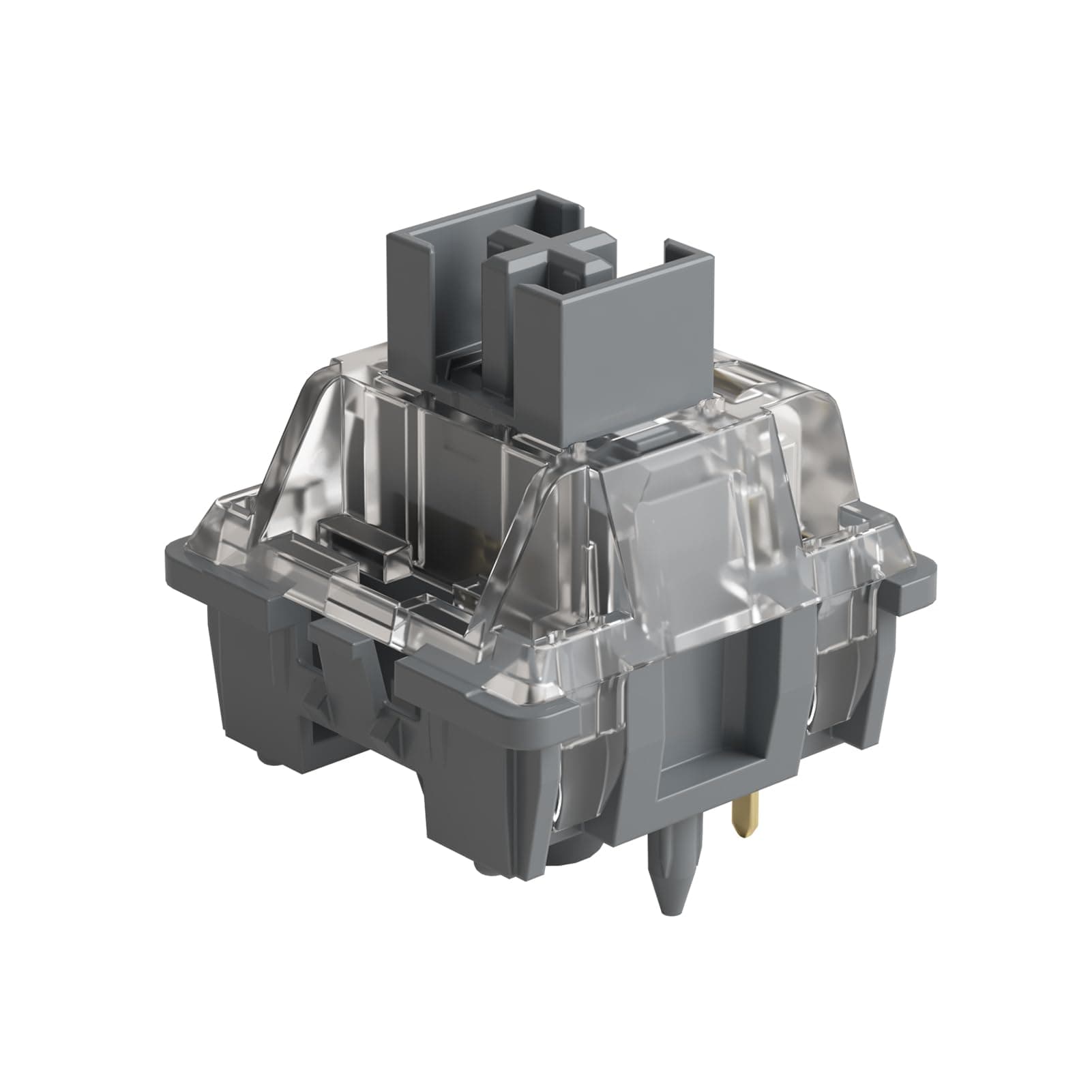 V3 Silver Pro Keyboard Switch with Dustproof Stem for Mechanical Gaming Keyboard, 5-Pin Linear Pre-Lubed Switches (45pcs)