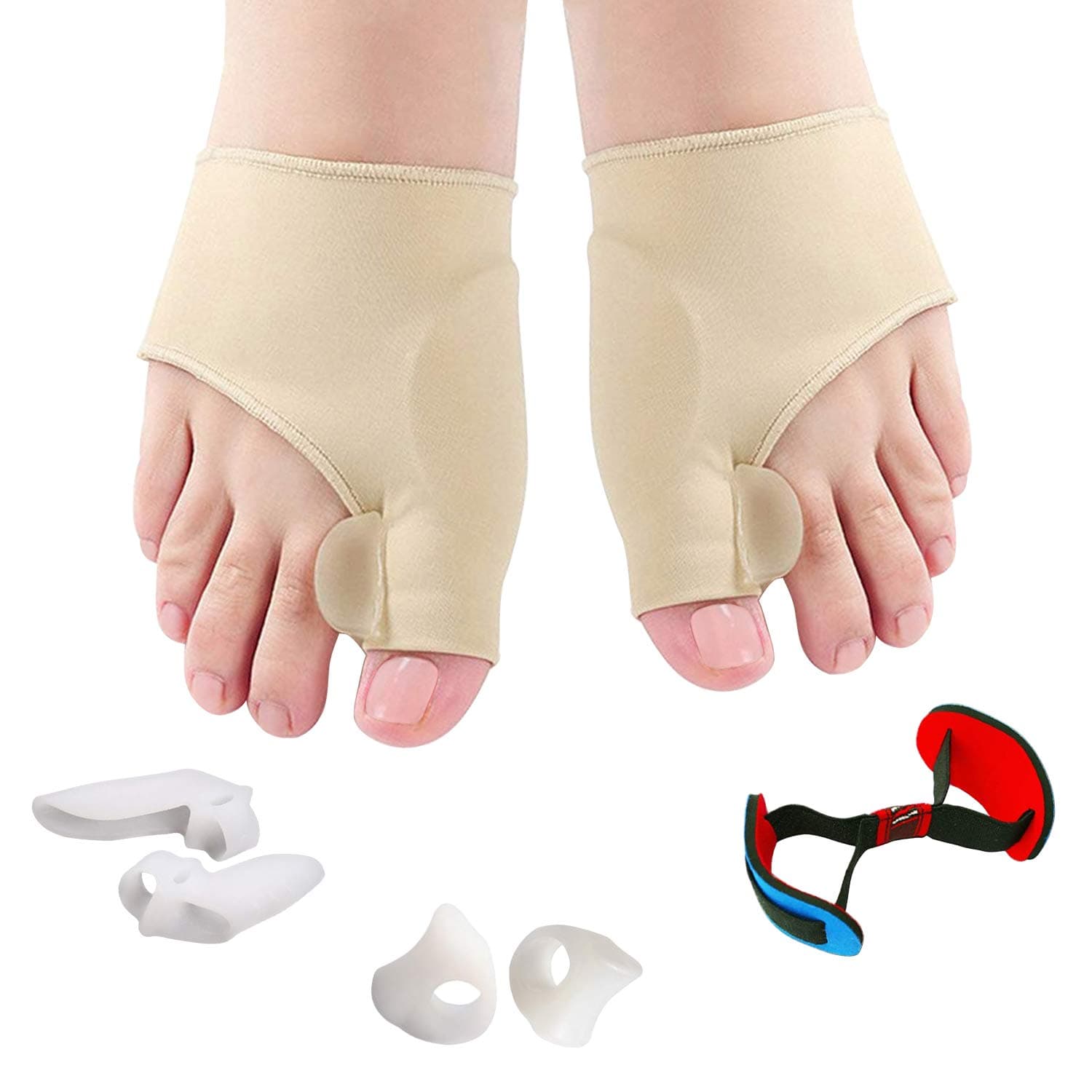 Bunion Corrector, Bunion Corrector Relief Sleeves Kit Gel Bunion Pads Cushion Bunion Protector of Toe Separators Spacers Straighteners splint for Hammer Toe, Tailors Bunion