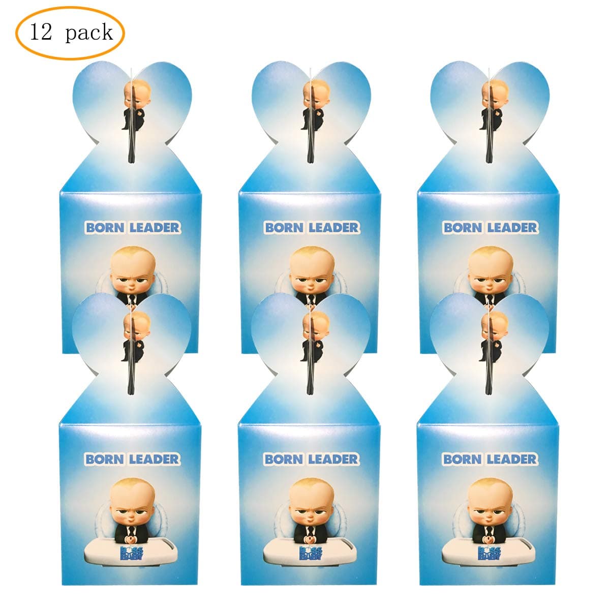 12 Pack Boss Baby Party Gift Bags - Candy Bags for Kids Baby Shower Birthday Party Decorations Supplies