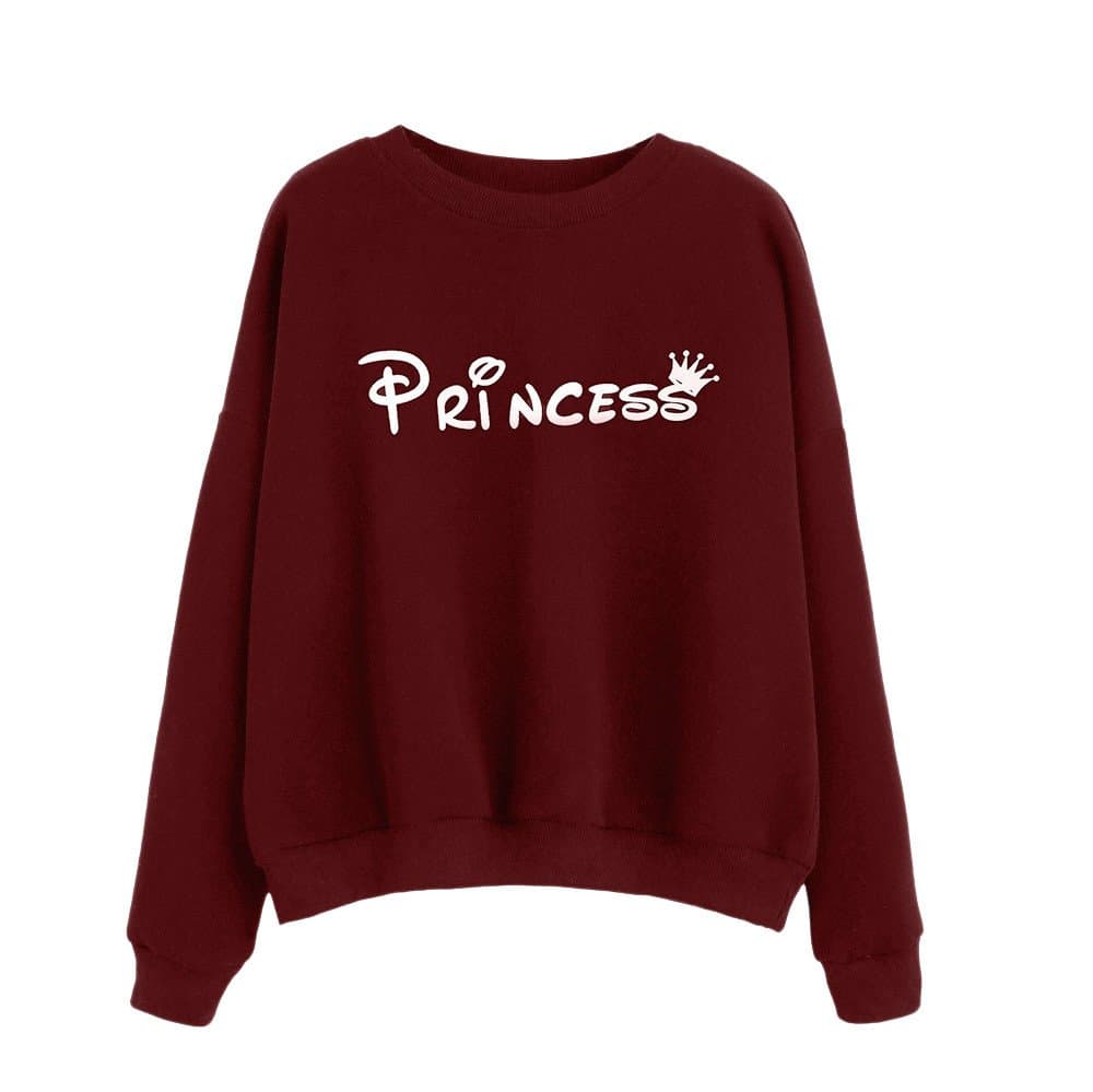 Sunhouse Women Autumn And Winter Simple Fashion Casual Floral Hooded Pullover Sweatshirt Tops