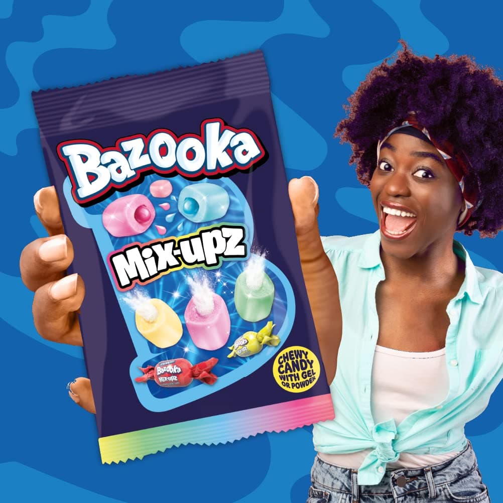Bazooka Mix Upz Sweet Candy 40 g, 24-Pack