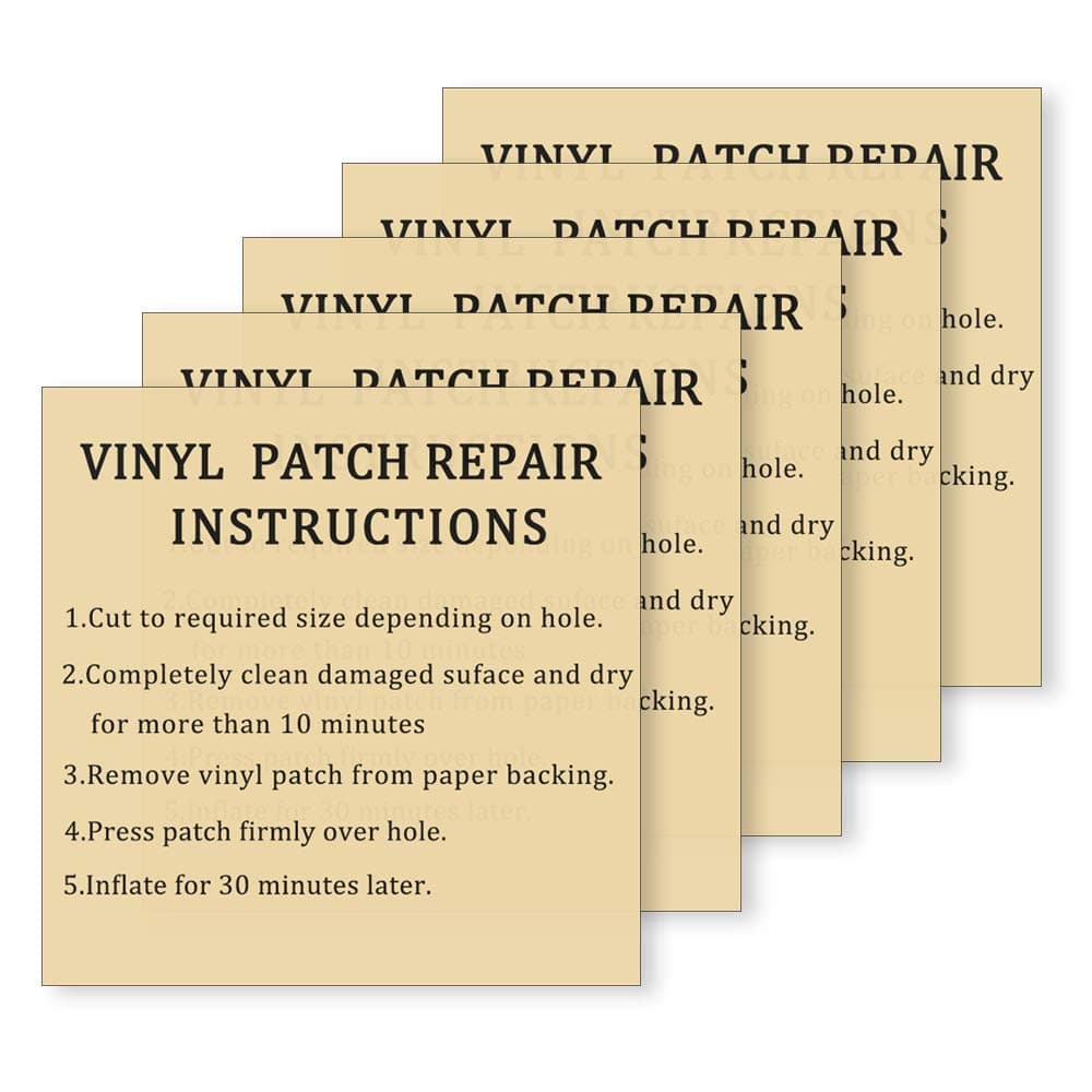 QICI Vinyl Repair Patch Self-Adhesive Plastic Patches Plastic Repairing Patch Kit for Inflatable Toy Rubber Boat Float Air Bed Swiming Pool(40 Pcs)