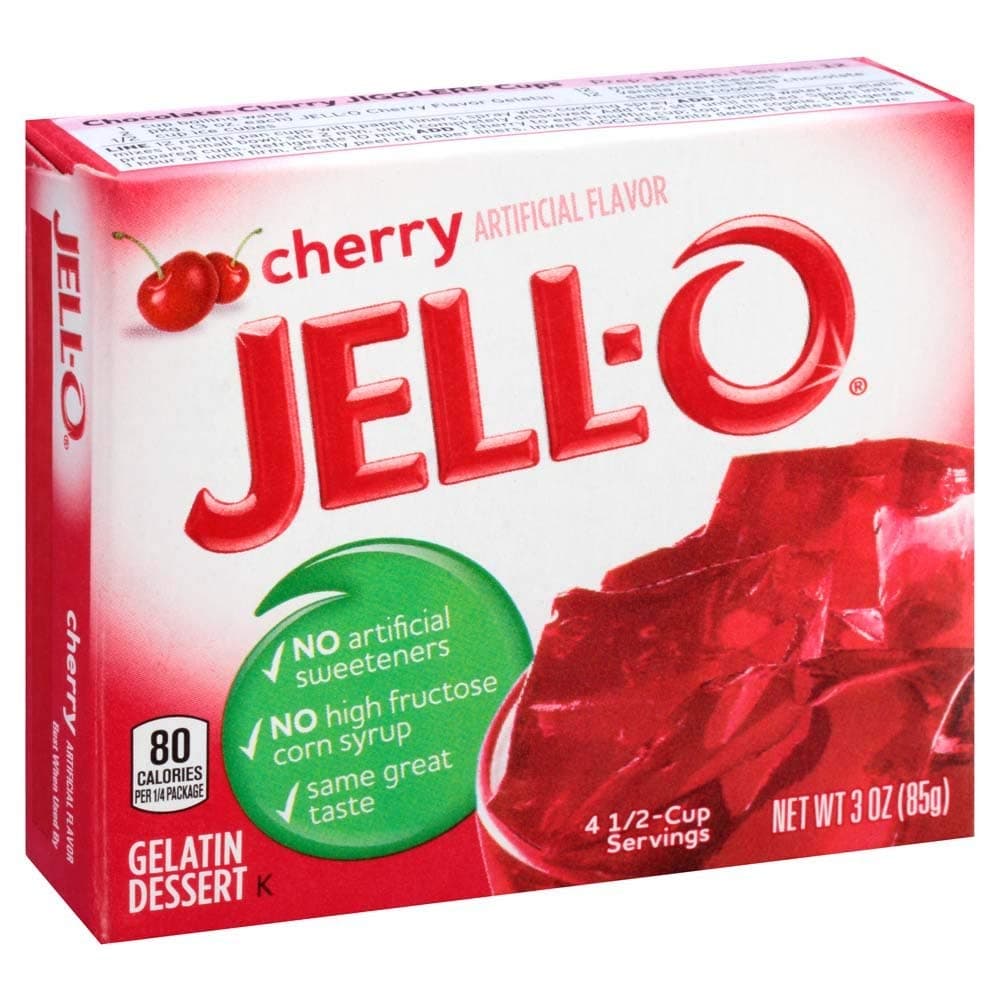 Cherry Flavour Jell-o - 4 x 85g Pack - American Jelly