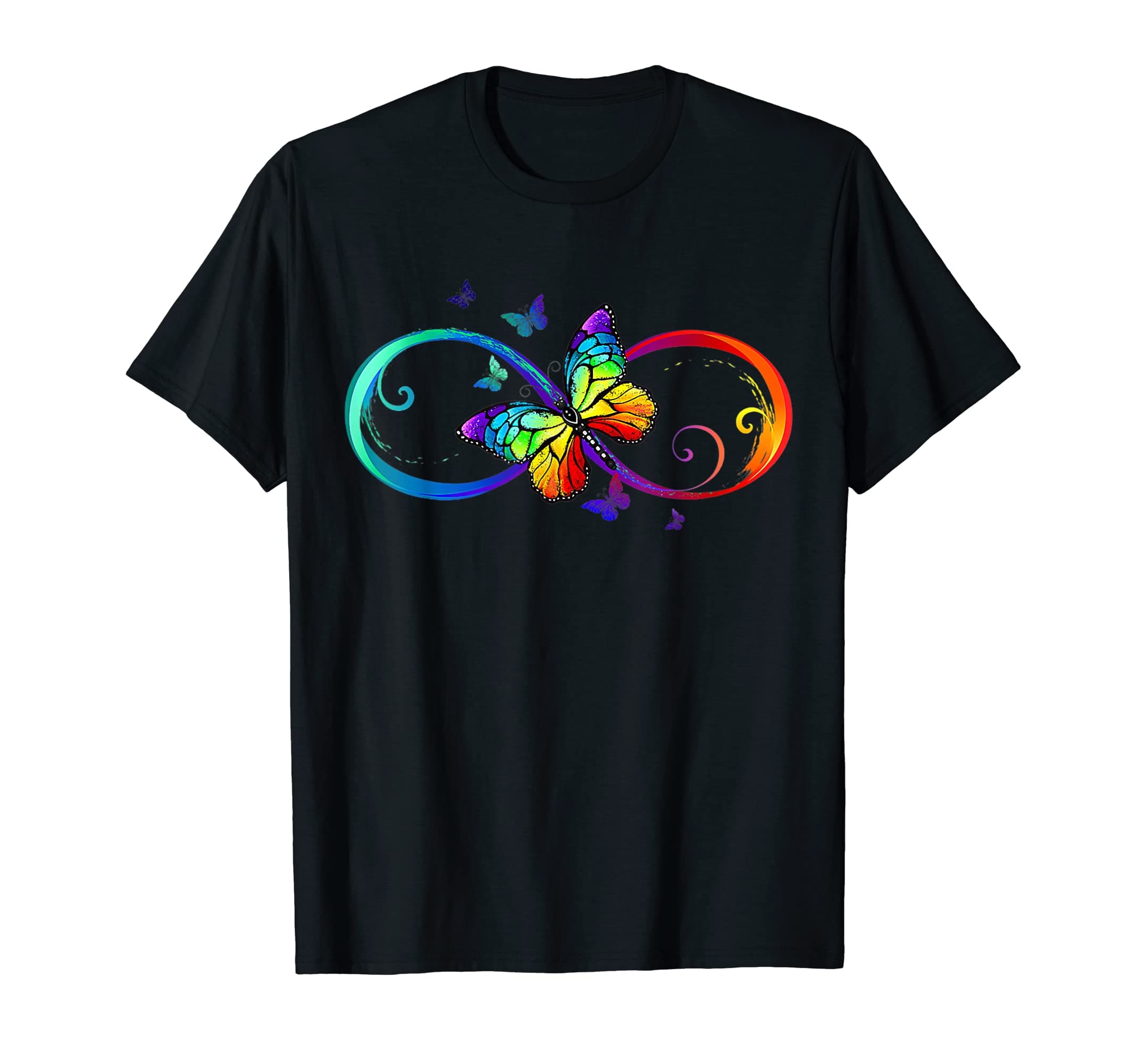 Butterfly Infinity Symbol Art Autism Awareness Neurodiverse T-Shirt