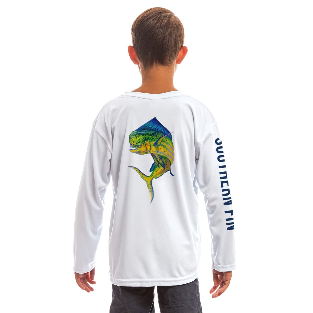 Southern Fin Apparel Youth Fishing Shirt for Kids Boys Girls Long Sleeve UV