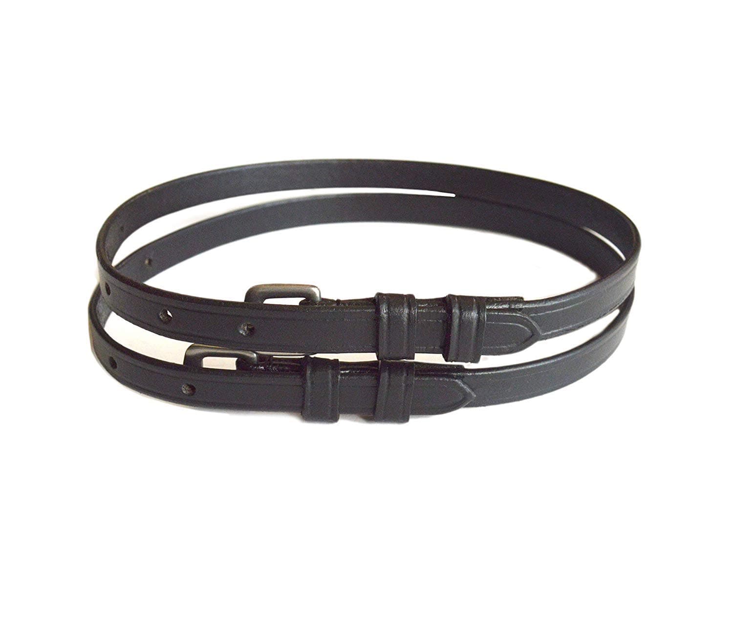 SIE EQUESTRIANLeather Spur Straps Black - Adult (18'', Black)