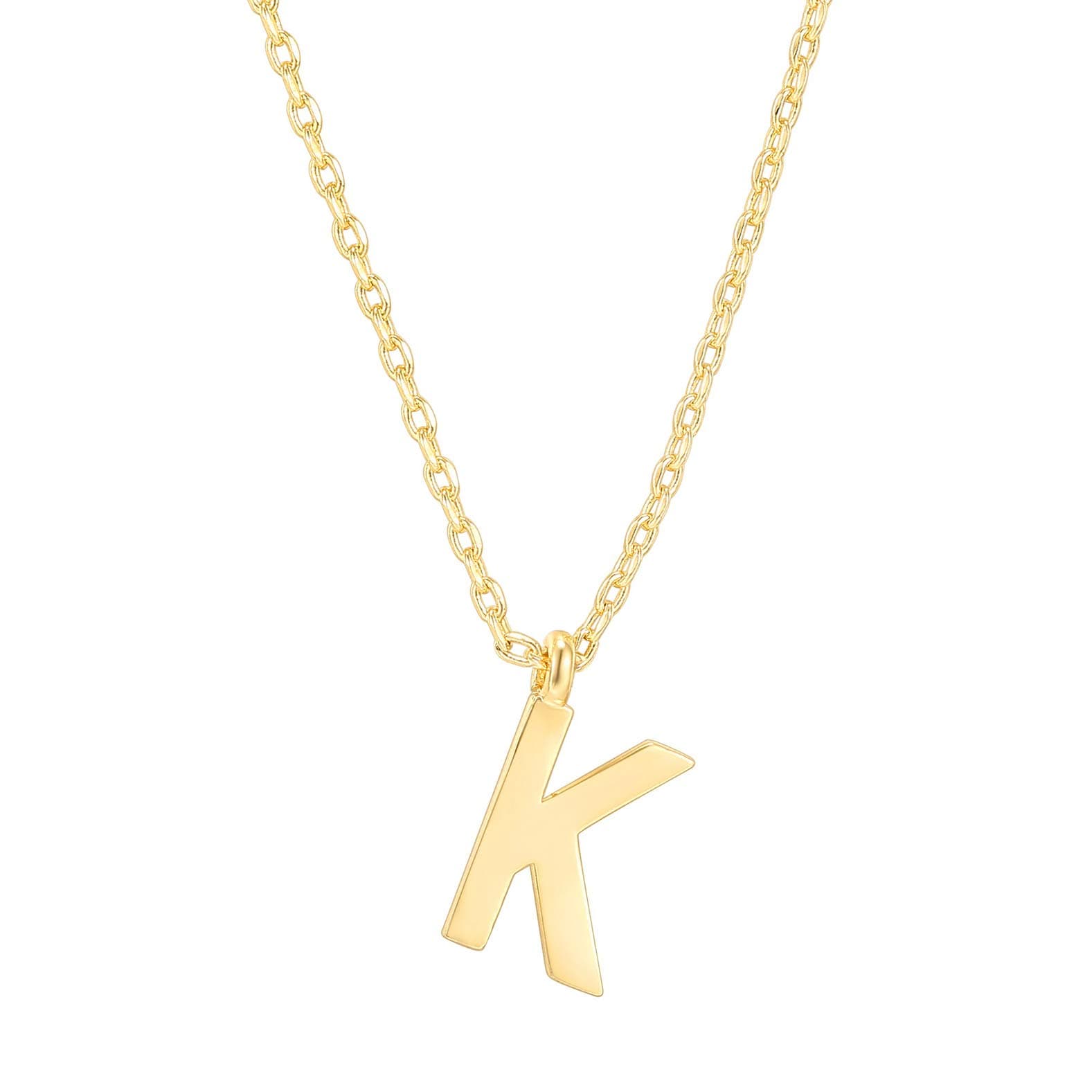 14K Gold Plated Initial Necklace | Letter Necklaces for Women