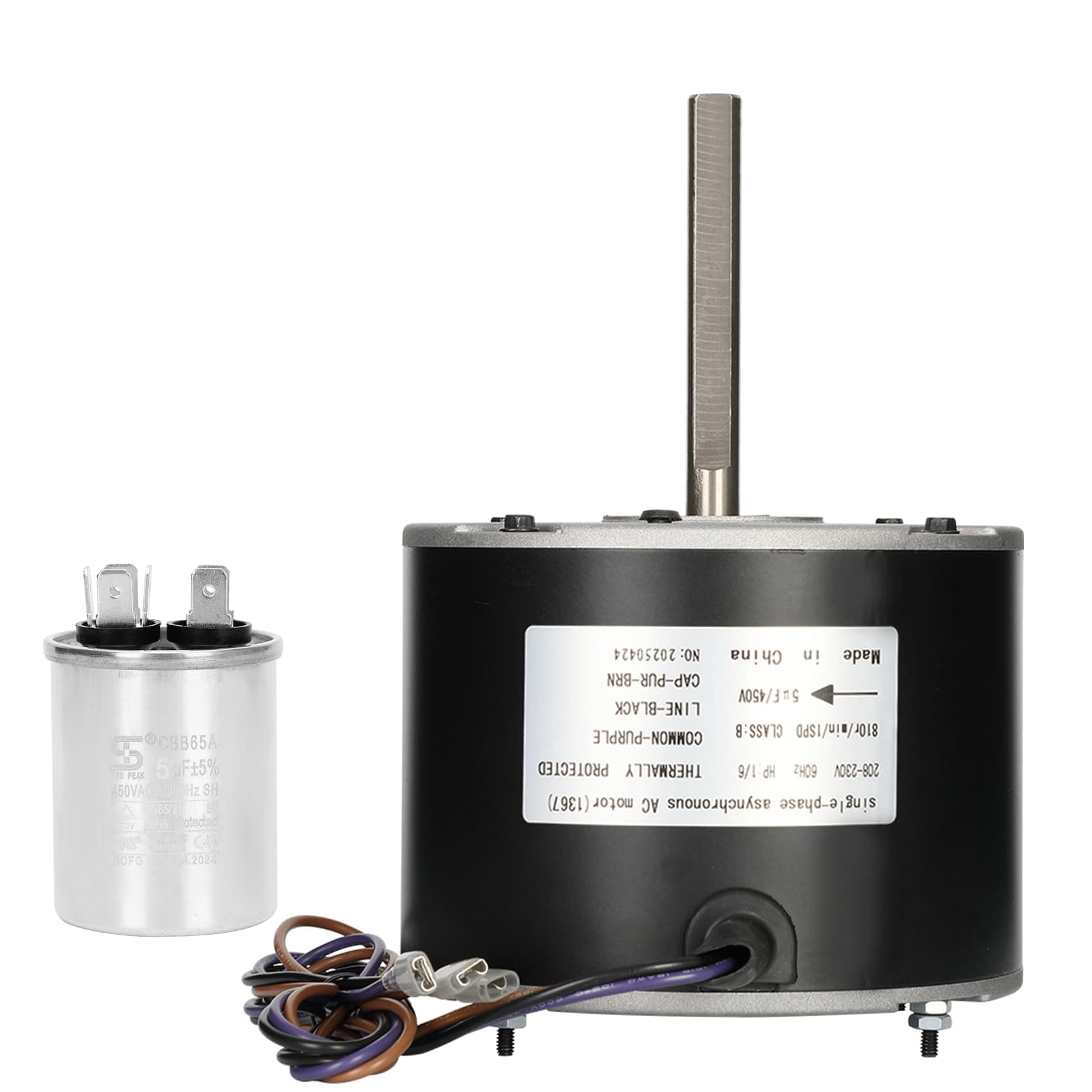 0131M00060SP, YDK-120S83262-01(0131M00060SP) Fan Motor Replaces Goodman 0131M00060SP, 1/6HP, 1Speed, 208-230V, YDK-120S83262-01 Zongshan Broad-Ocean, a Genuine OEM Repair Part