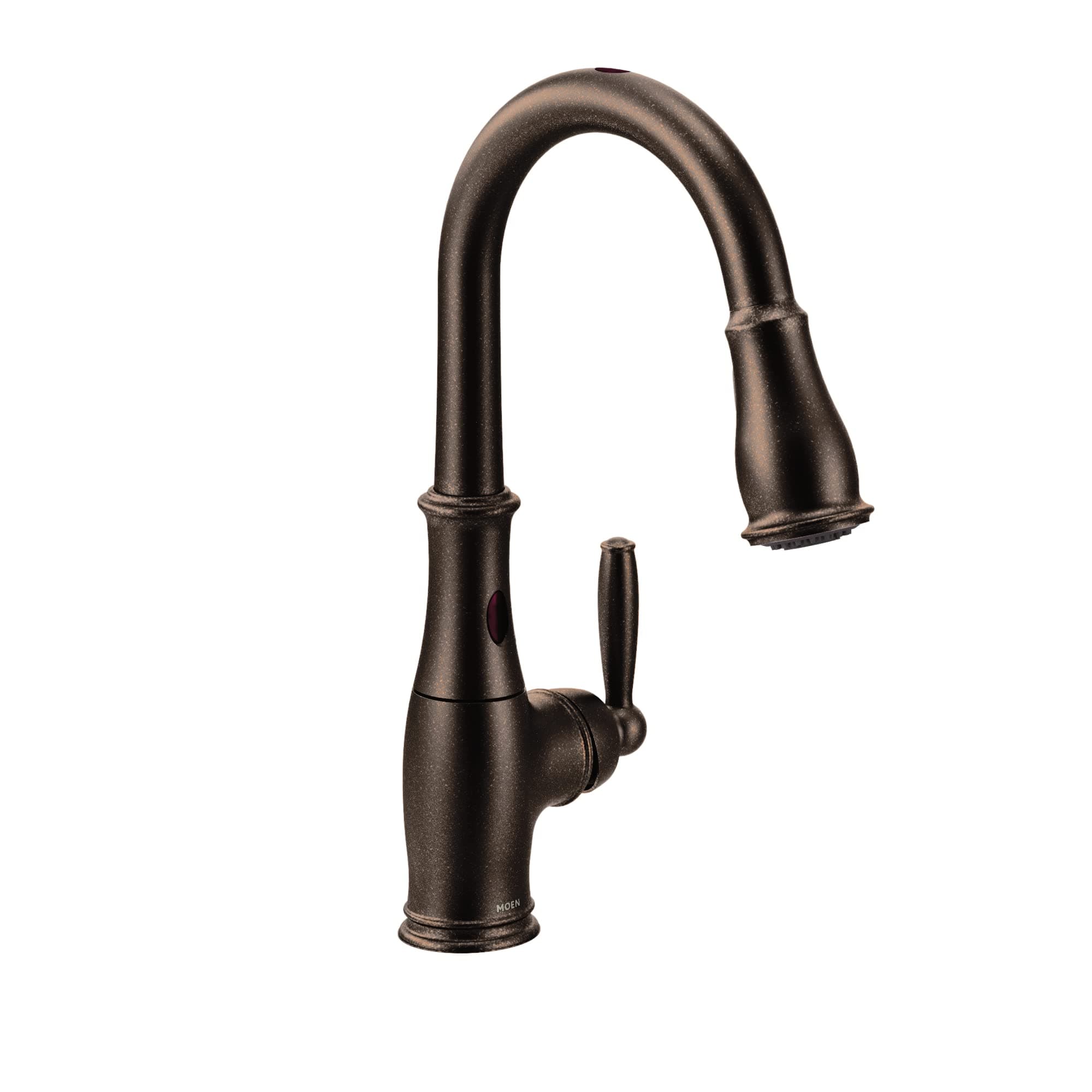 Moen Brantford Oil Rubbed Bronze Motionsense Two-Sensor Touchless One-Handle Pulldown Kitchen Faucet, 7185EORB