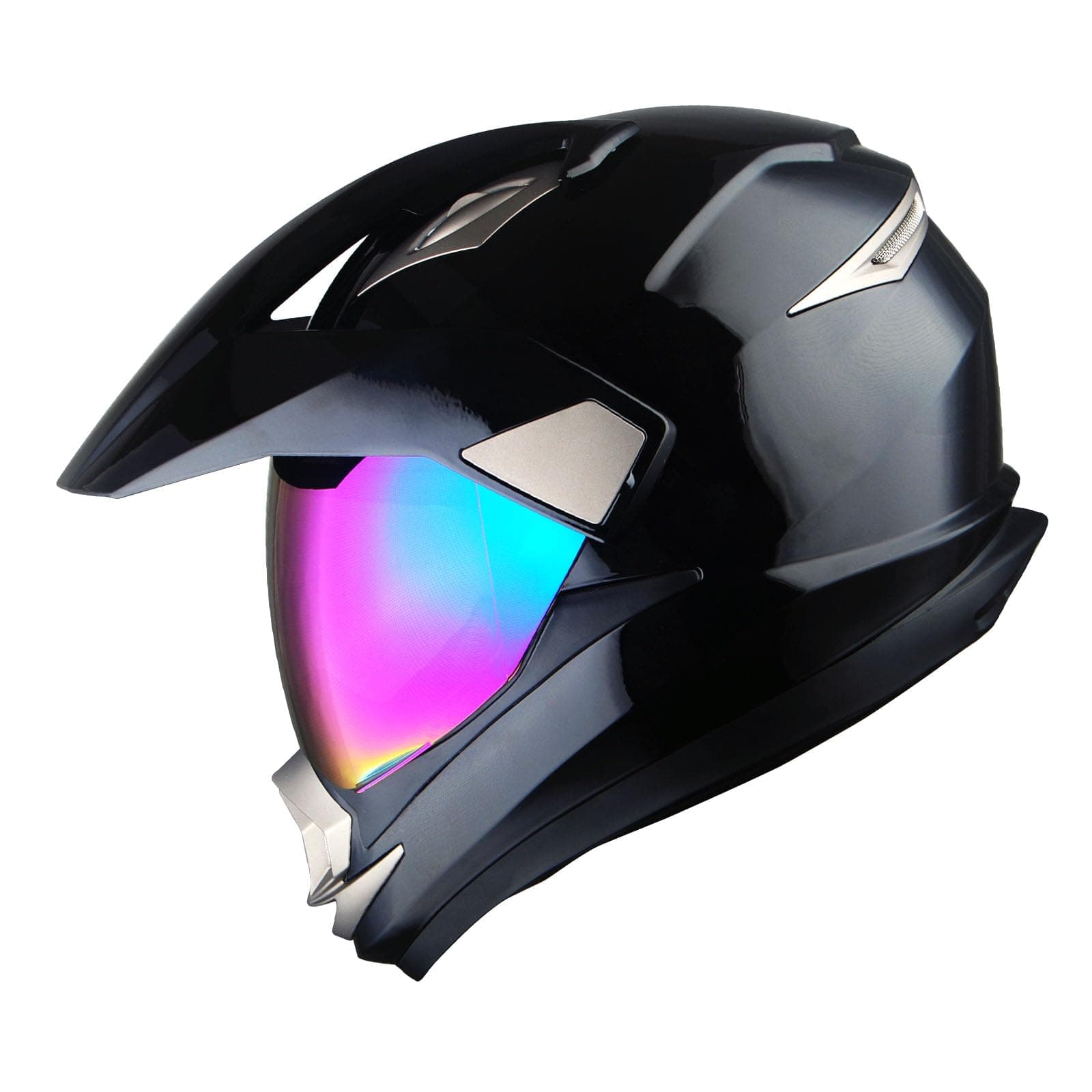 1Storm Dual Sport Helmet Motorcycle Full Face Motocross Off Road Bike Matt Black
