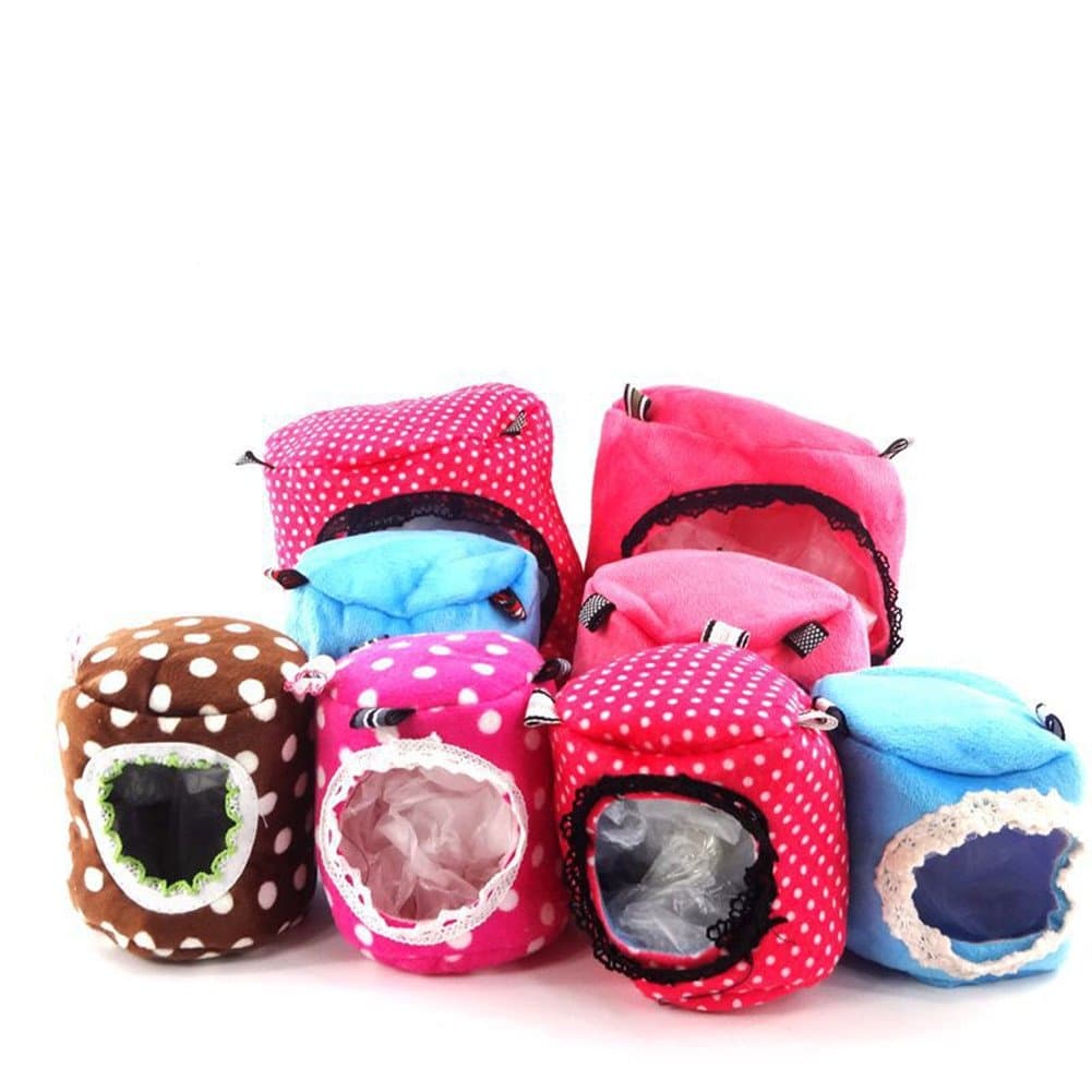 Rabbit Guinea Pig Hamster House Bed Cute Small Animal Pet Winter Warm Squirrel Hedgehog Chinchilla House Cage (L)