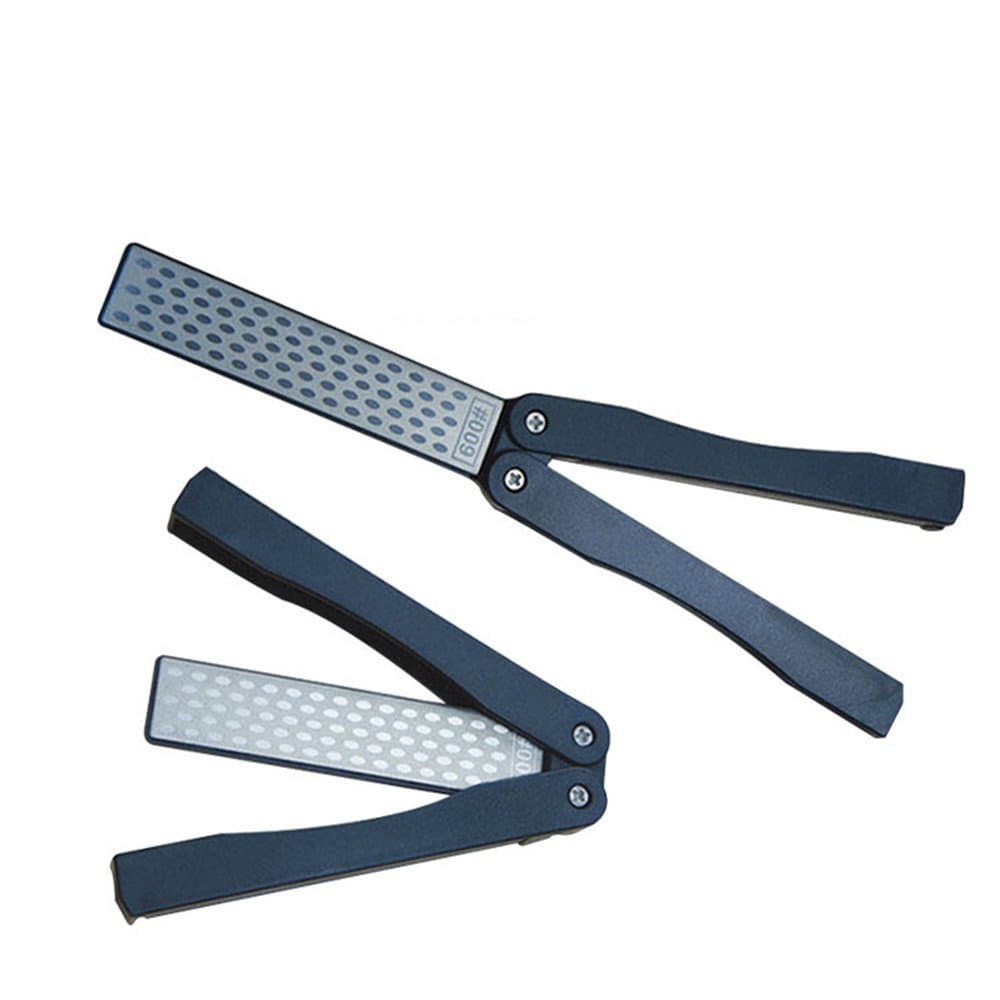 SharpMax Pocket Folding Diamond Knife Sharpeners Stone Double-Sided 400/600 Grit Fine / Coarse Sharpening Stones for Kitchen Knives, Scissors, Outside Tools