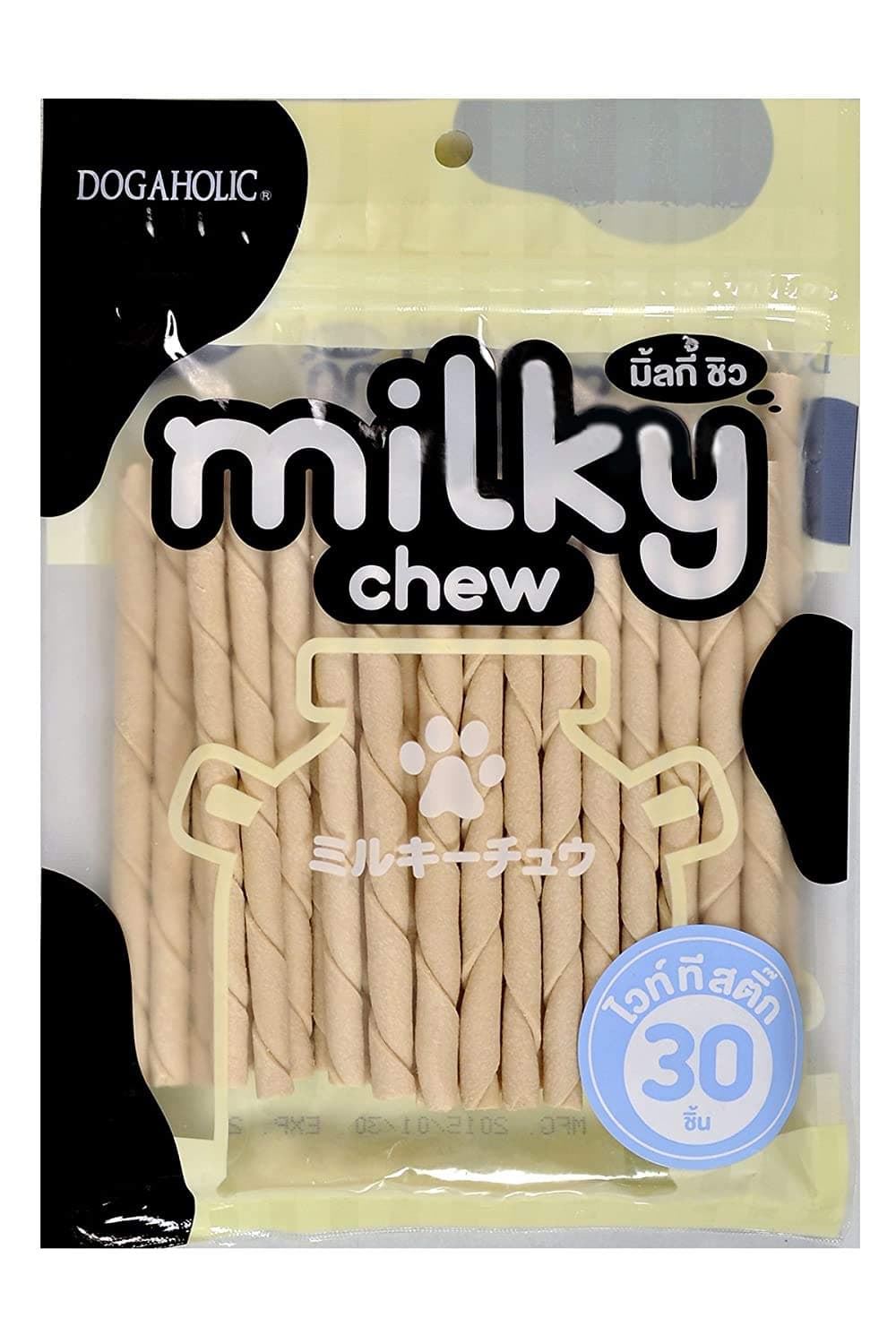 Dogaholic Rena Milky Chews Sticks Dog Treat for All Life Stages - 30 Pieces