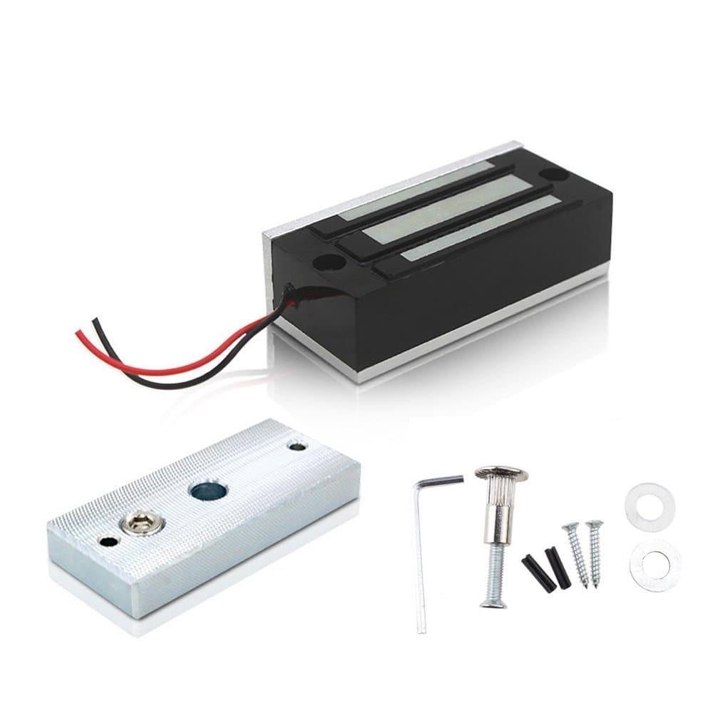 YANGHX Electric Magnetic Lock 60kg 130LBs Holding Force Electric Magnetic Lock for Door Access Control System Electromagnet Fail-Safe NC Mode