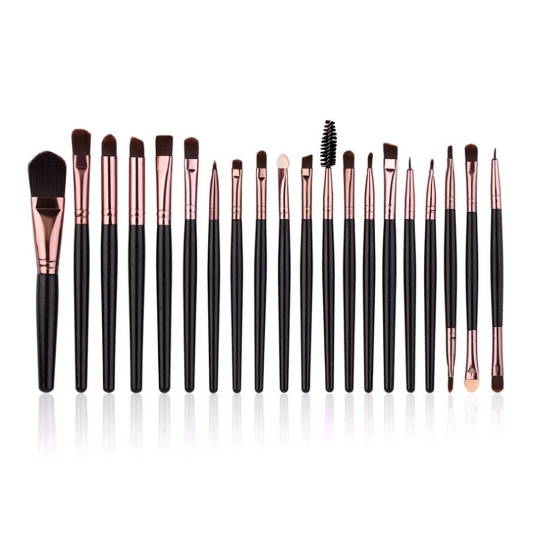 Makeup Brush Set 15 PCs Professional Makeup Brush Set with Case Foundation Brushes Face Powder Brush Eyeshadow Brushes Kit (Rose Golden)