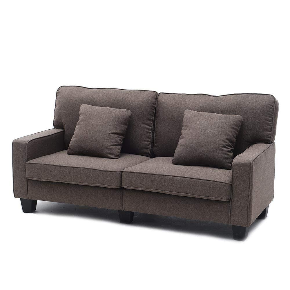 LUXES Sofa Couch, Modern Upholstered Loveseat Sofa Linen Fabric Couch Futon