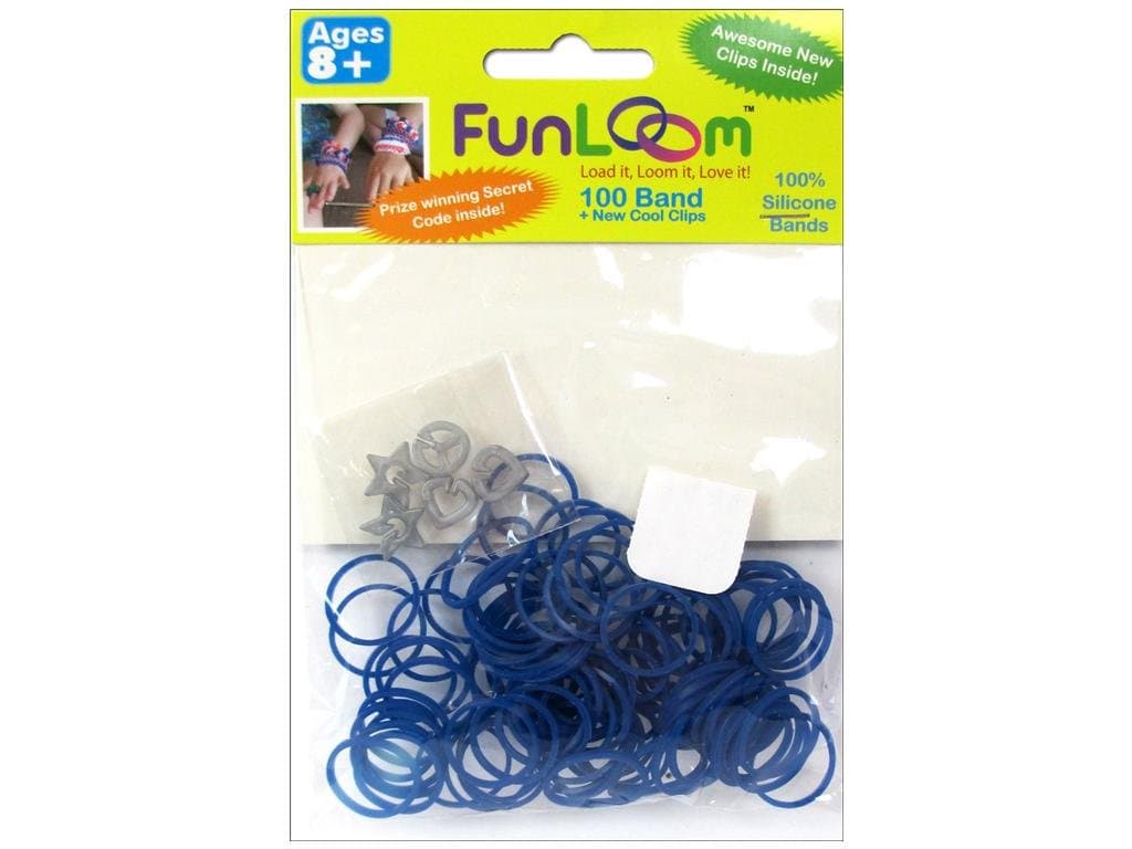 FunLoom Silicone Bands 100 Blue to Green Color Changing Mood Bands
