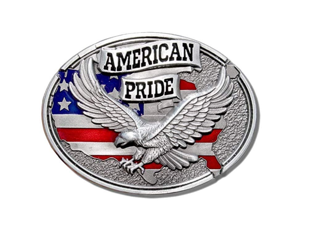 Brand:e&b Pewter Style American Pride Us Flag Soaring Eagle Belt Buckle Wt-093 by E&B