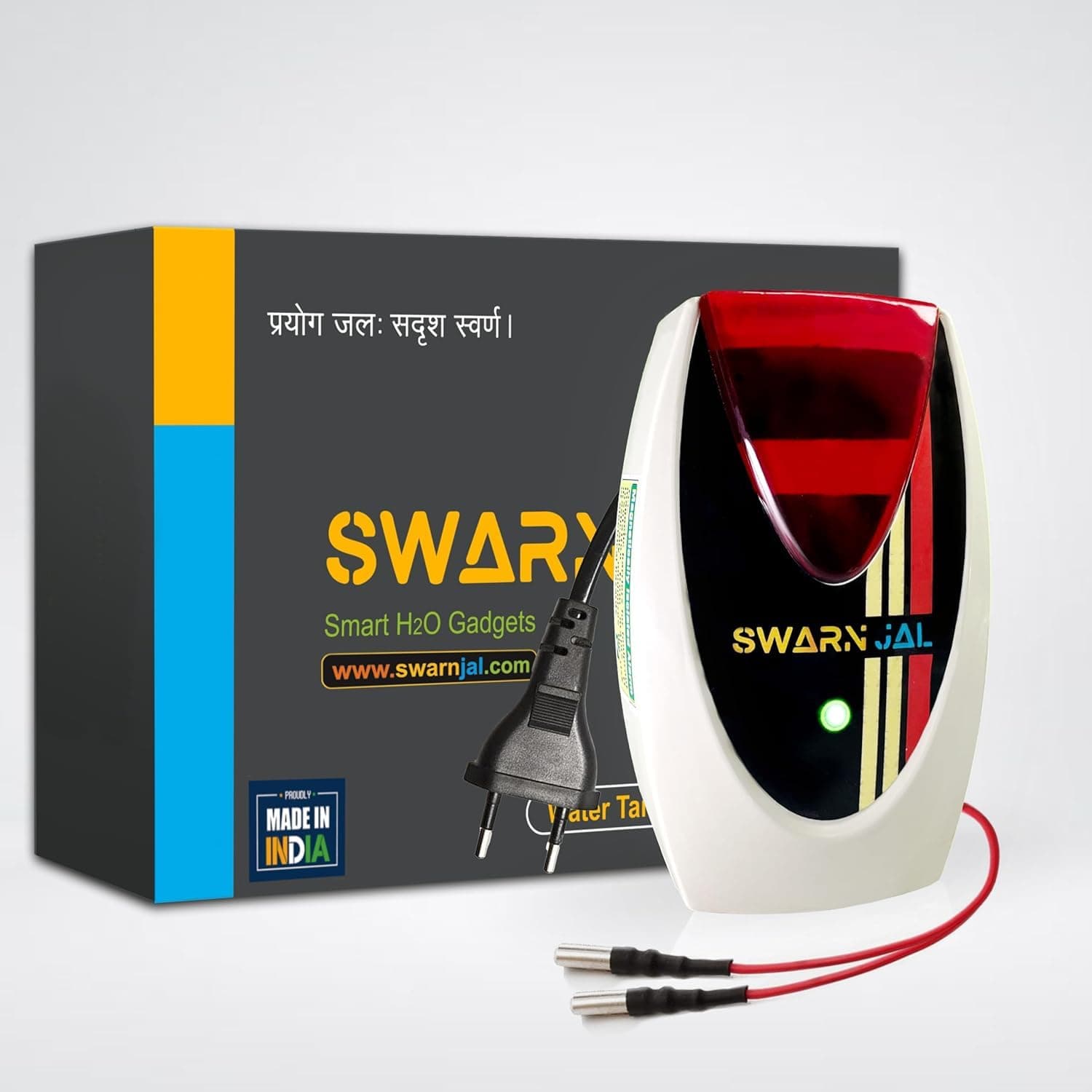 Water Tank Alarm Overflow with Magnetic Isolation Swarn Jal, Water Bell, Loud Human Voice, Brass Sensors, 100% Shock Proof, 1 Year Complete Warranty