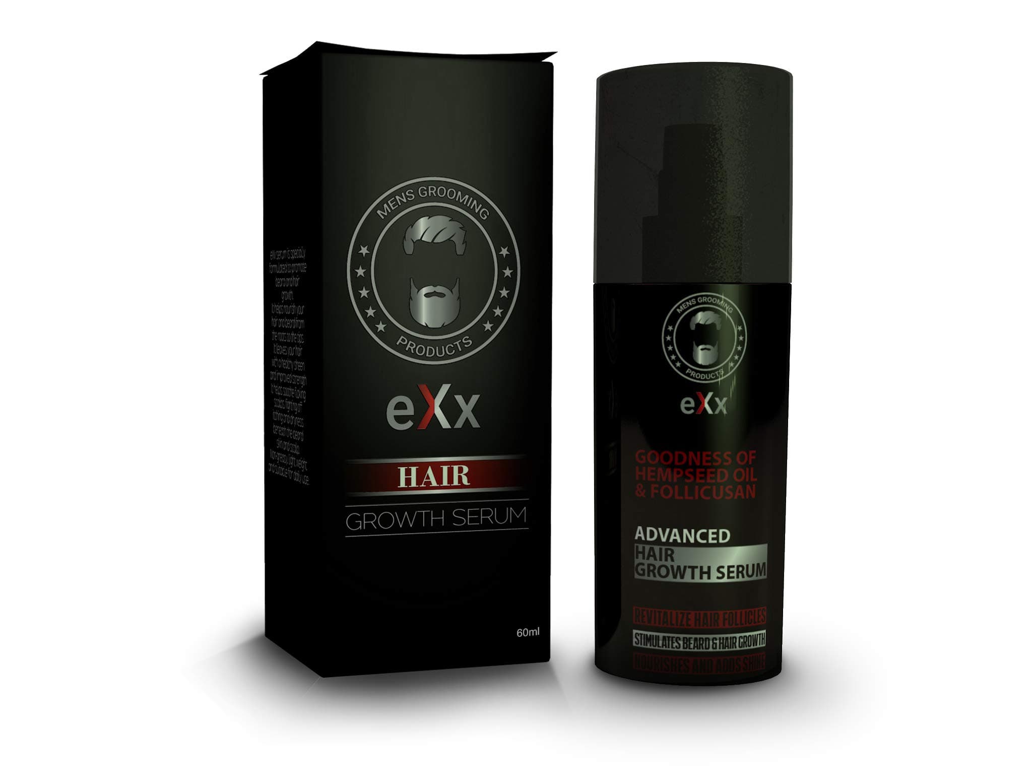 eXx hair growth serum for men and women - Boosts hair growth and non-oily, 60ml