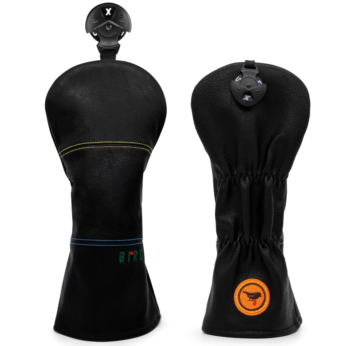 Golf Club Headcover 3 Wood Headcover Birdie Design Magnetic Closure Elegant Embroidery Premium Leather Driver Fairway Wood Hybrid Blade Mallet Putter Cover