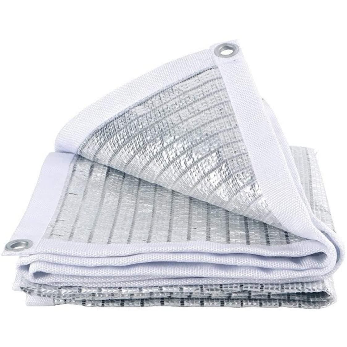 70% Sun Shade Cloth Fabric Garden Aluminum Foil Sun Shade Net Reflective Silver Sun Shelter Garden Awnings Sunshade Mesh Tarp Outdoor Shading Fence Screen (Color : 1x2m(3x6ft))