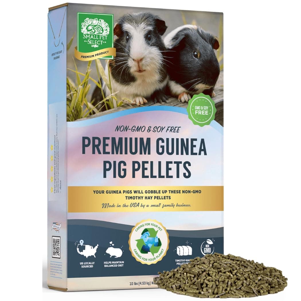 Premium Guinea Pig Pellet Food, Non-GMO, Soy Free. Local Ingredients in Pacific Northwest, 10lb, Green (10lbgpnongmo)