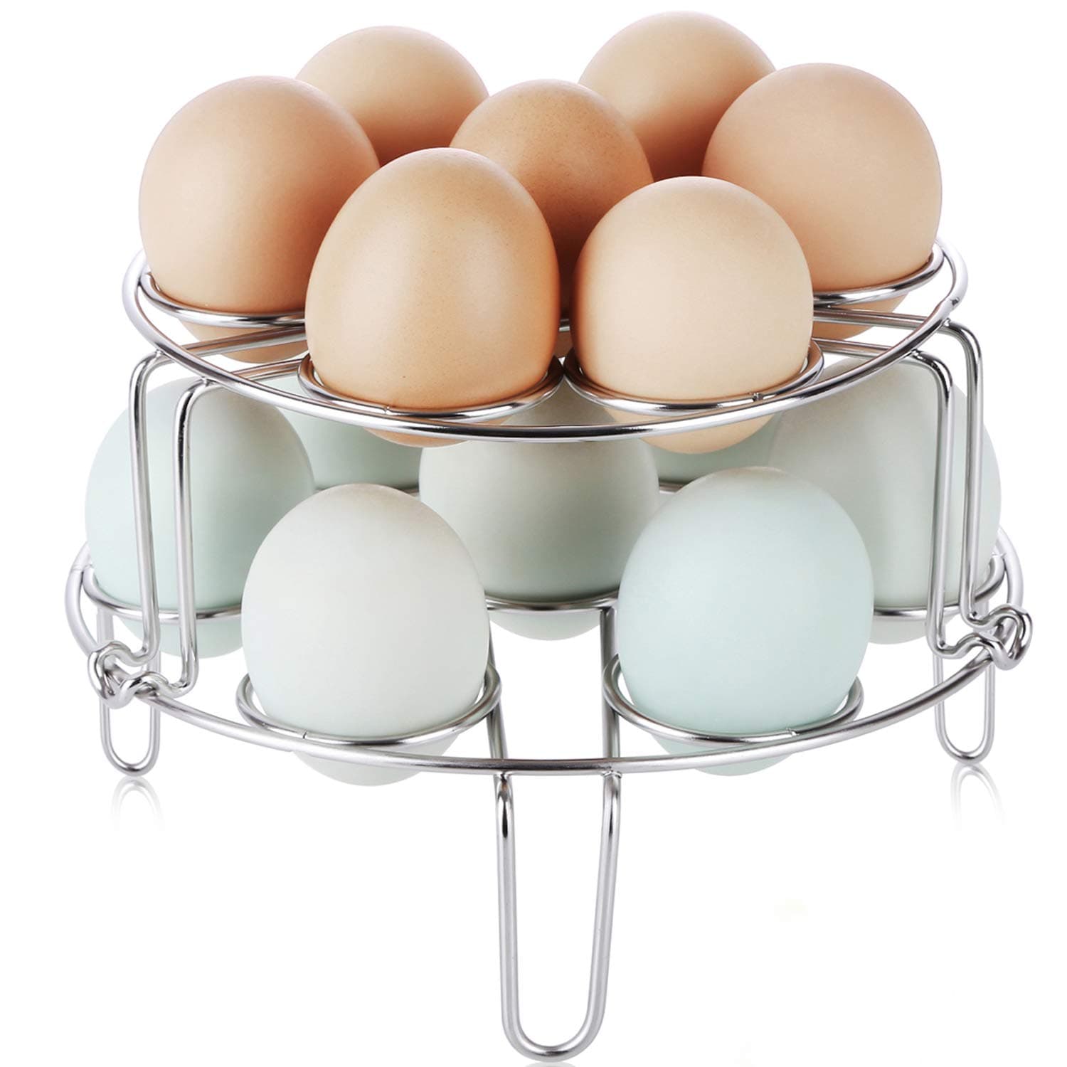 Stackable Egg Steamer Rack Compatible for Instant Pot Accessories / Vegetable Steam Rack for Pressure Cooker - Fits 5,6,8 qt Pressure Cookers